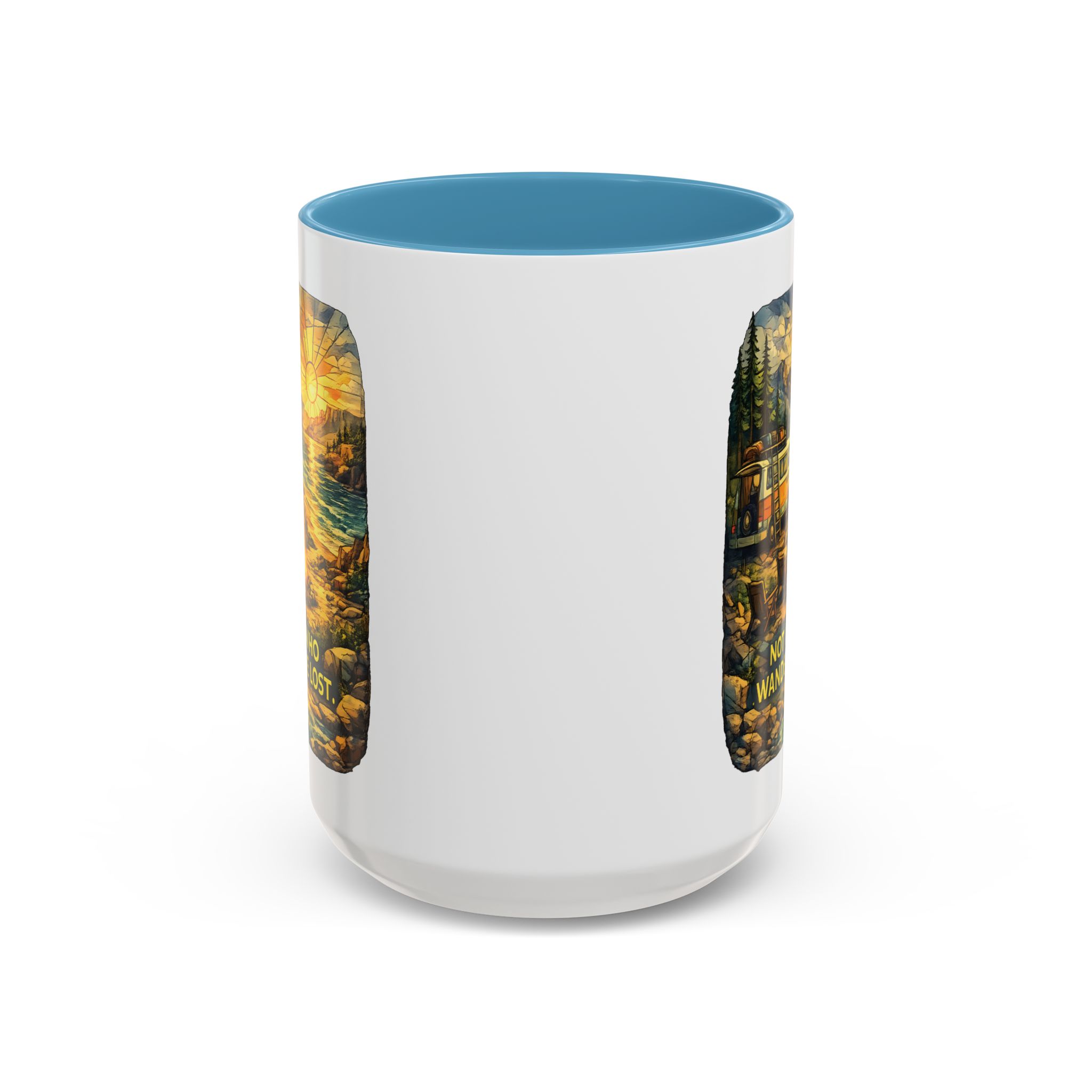 5203224801478318736_2048.jpeg Accent Coffee Mug (11, 15oz) — "Not All Who Wander Are Lost" Design Cubic-Line