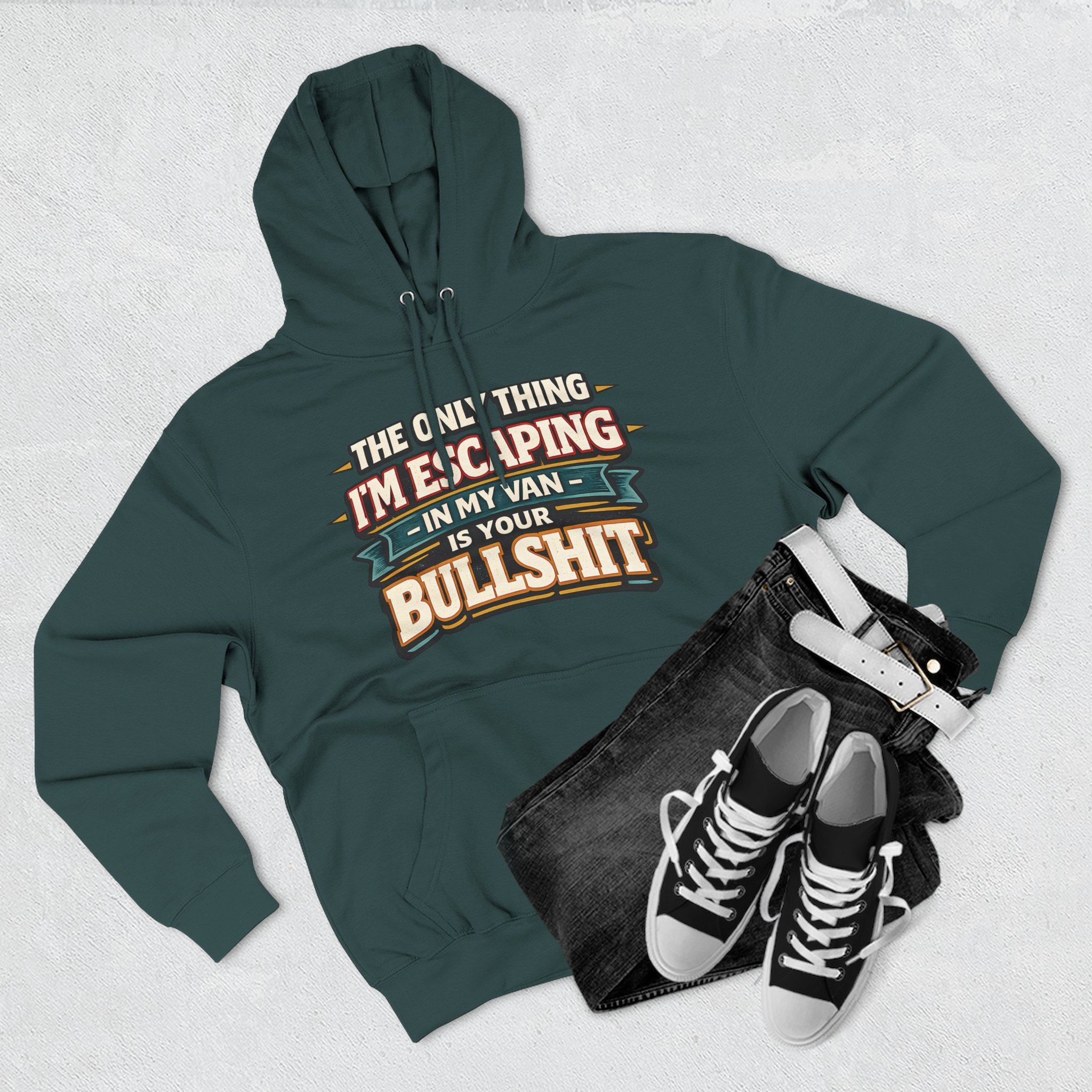 5207318809264789502_2048.jpeg Three-Panel Fleece Hoodie - "The Only Thing I´m Escaping" Design F**K-Line
