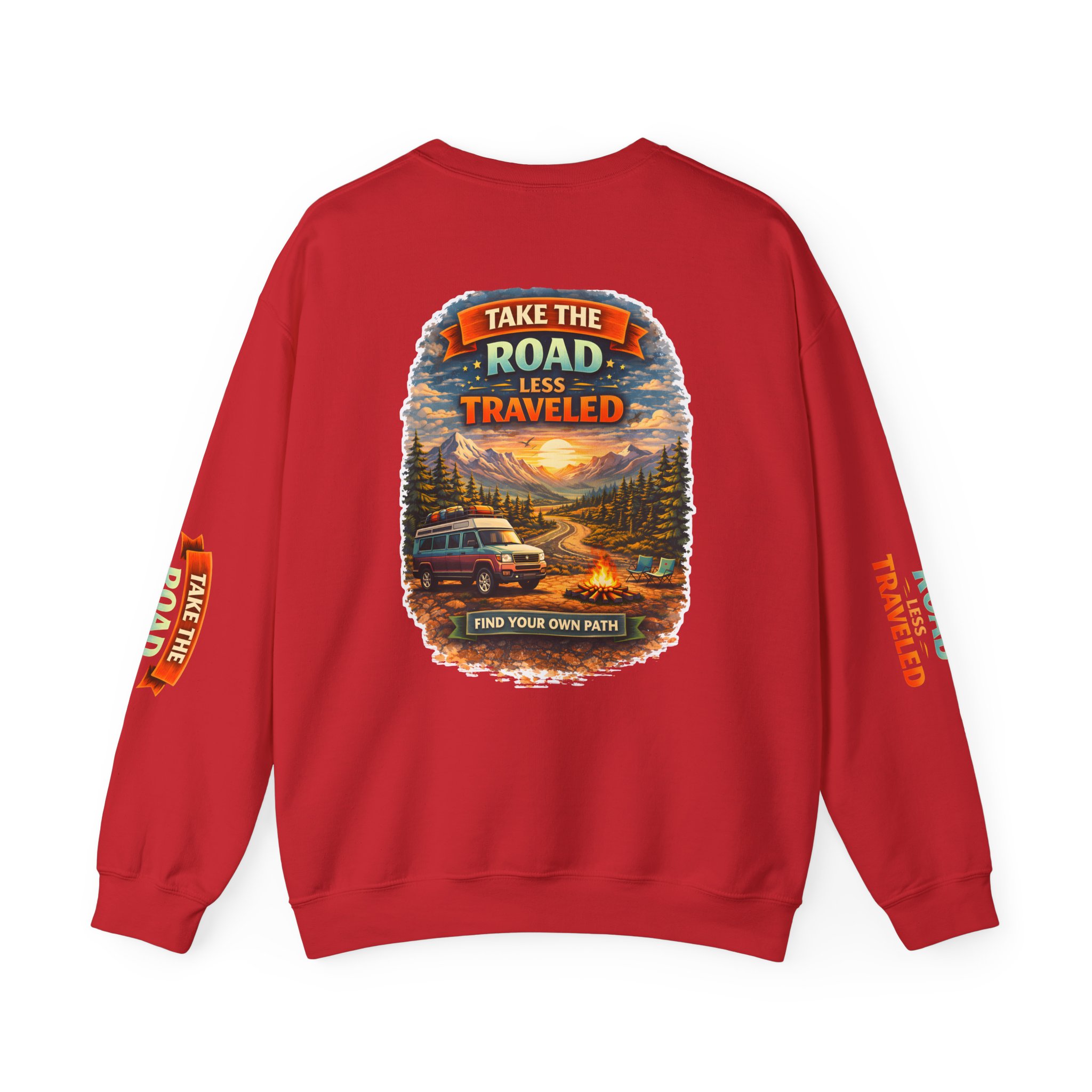 5209572667232698167_2048.jpeg Unisex Heavy Blend™ Crewneck Sweatshirt — "Take The Road Less Traveled" Design Scenic-Line