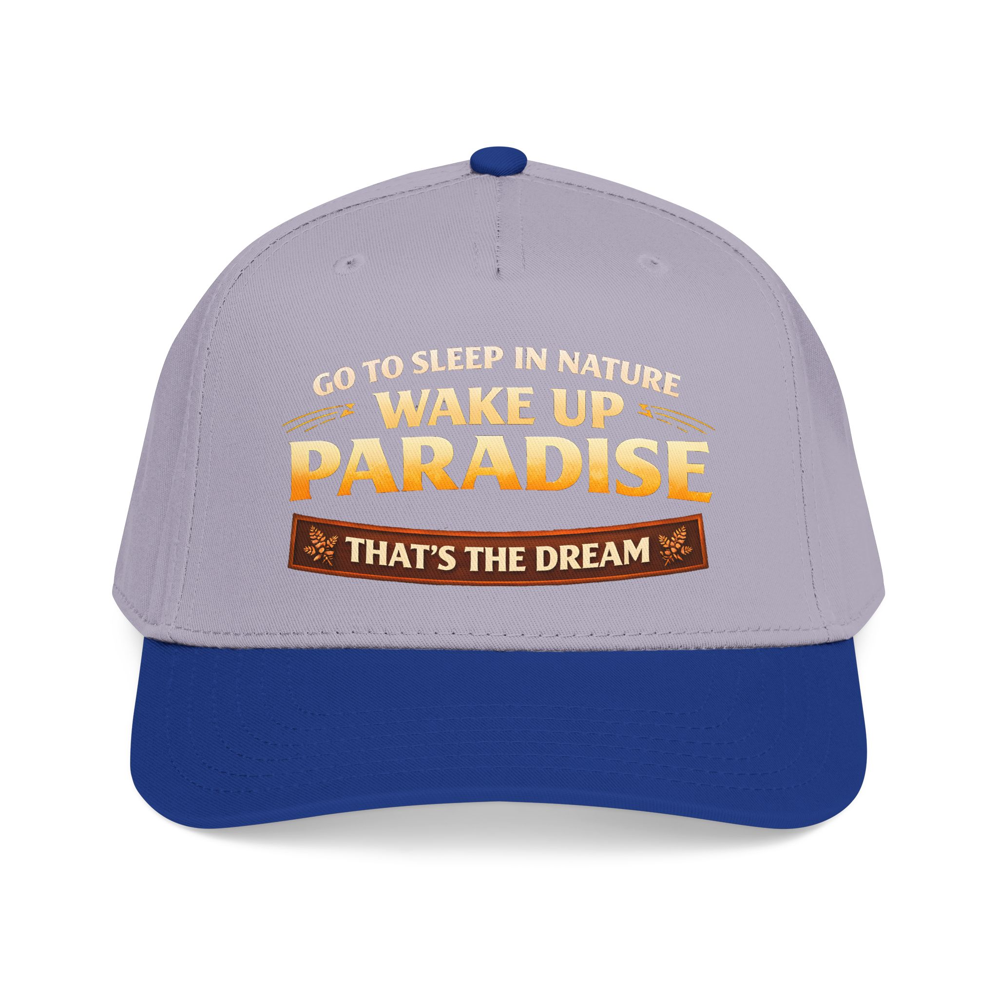 Baseball Cap - "Go sleep Nature-Wake Up Paradise" Design Scenic-Line