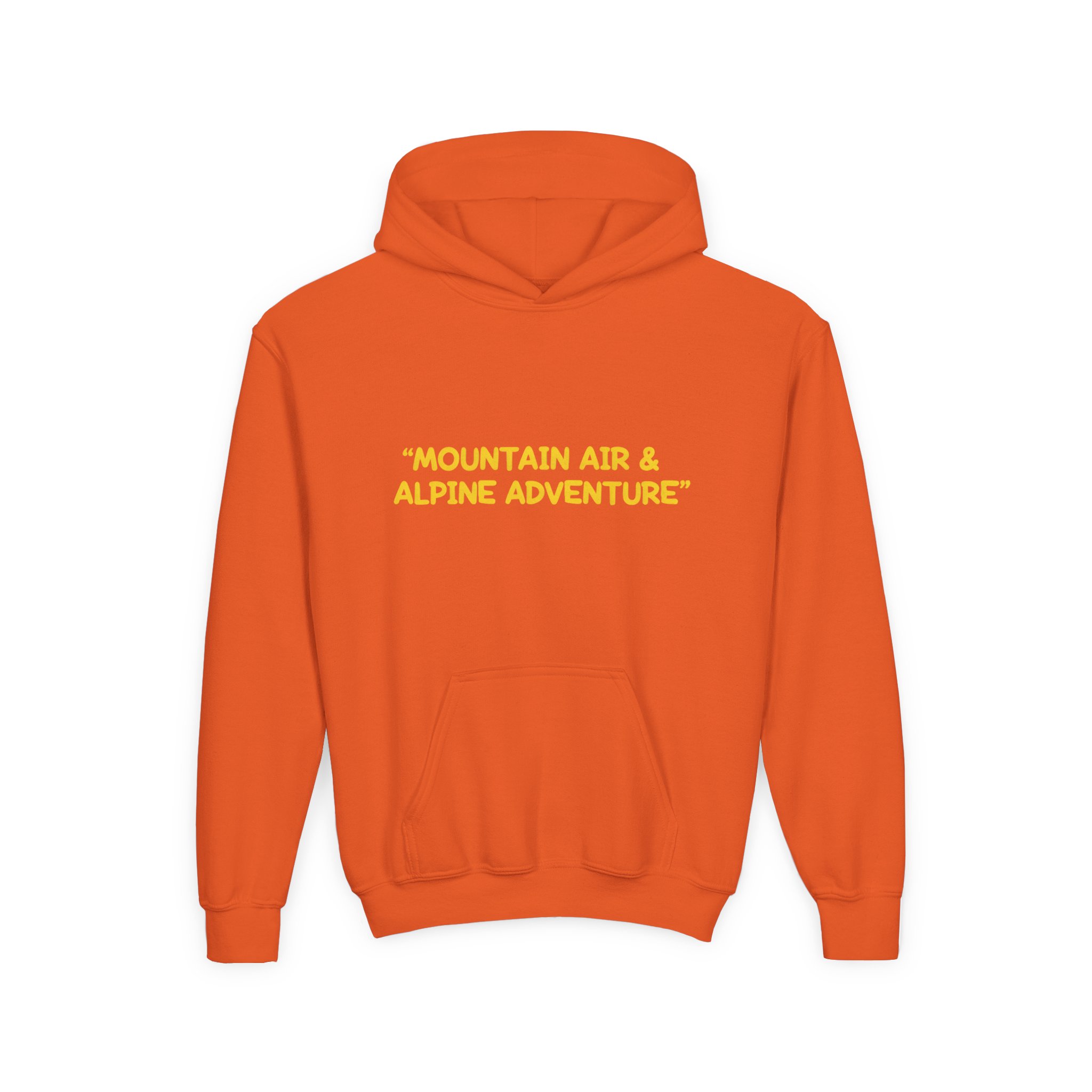 Youth Hoodie(Gildan) – "Mountain Air-Alpine Adventure" (Design Sitcom-Line)