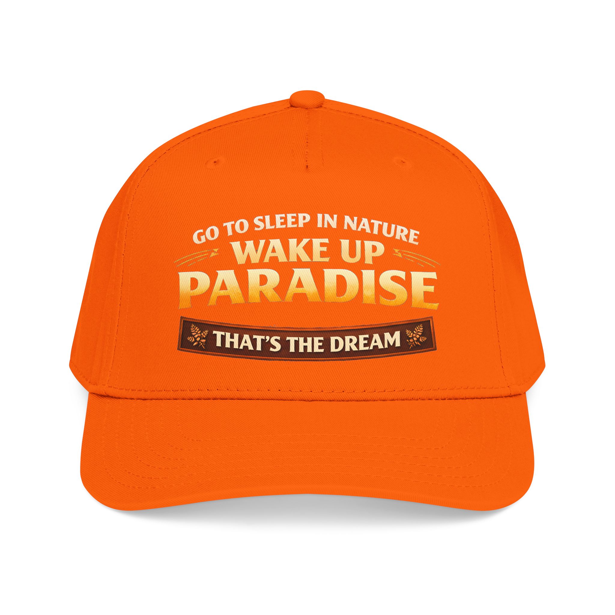 Baseball Cap - "Go sleep Nature-Wake Up Paradise" Design Scenic-Line