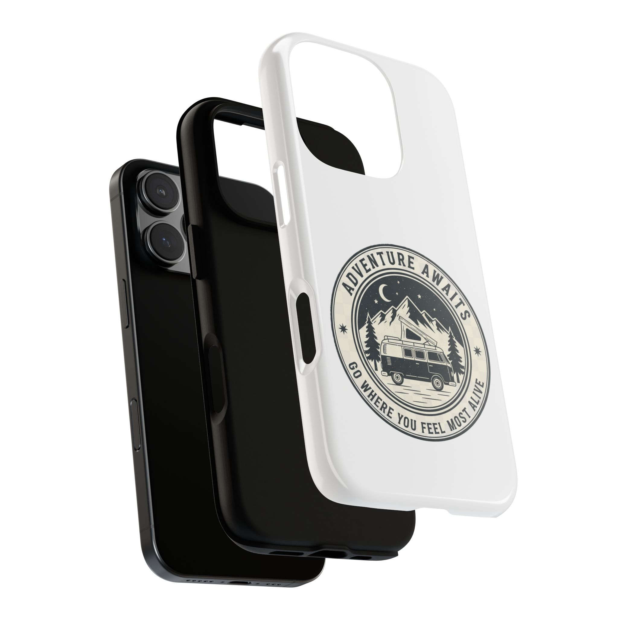 Phone Case — "Adventure Awaits-Go Where You Feel Most Alive" Camper Van Design