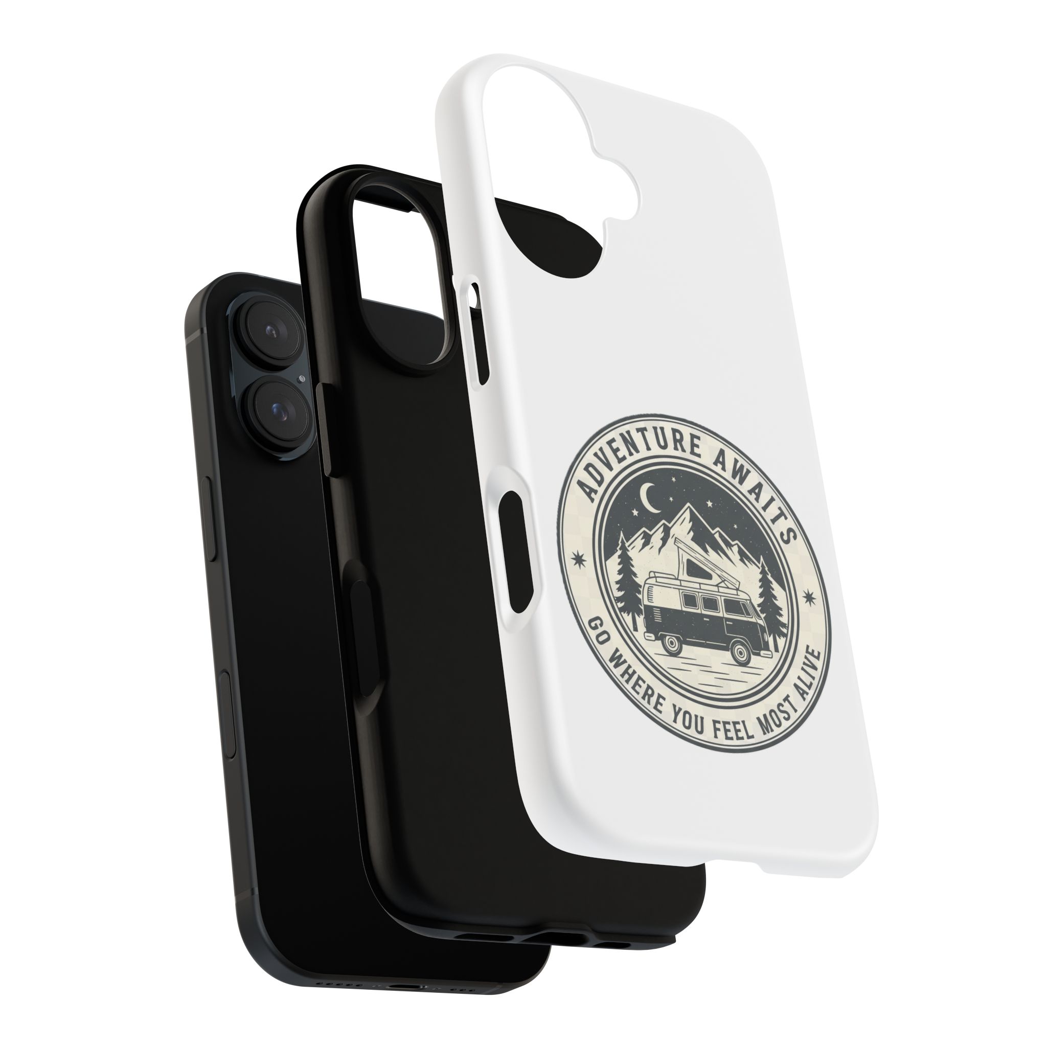 Phone Case — "Adventure Awaits-Go Where You Feel Most Alive" Camper Van Design