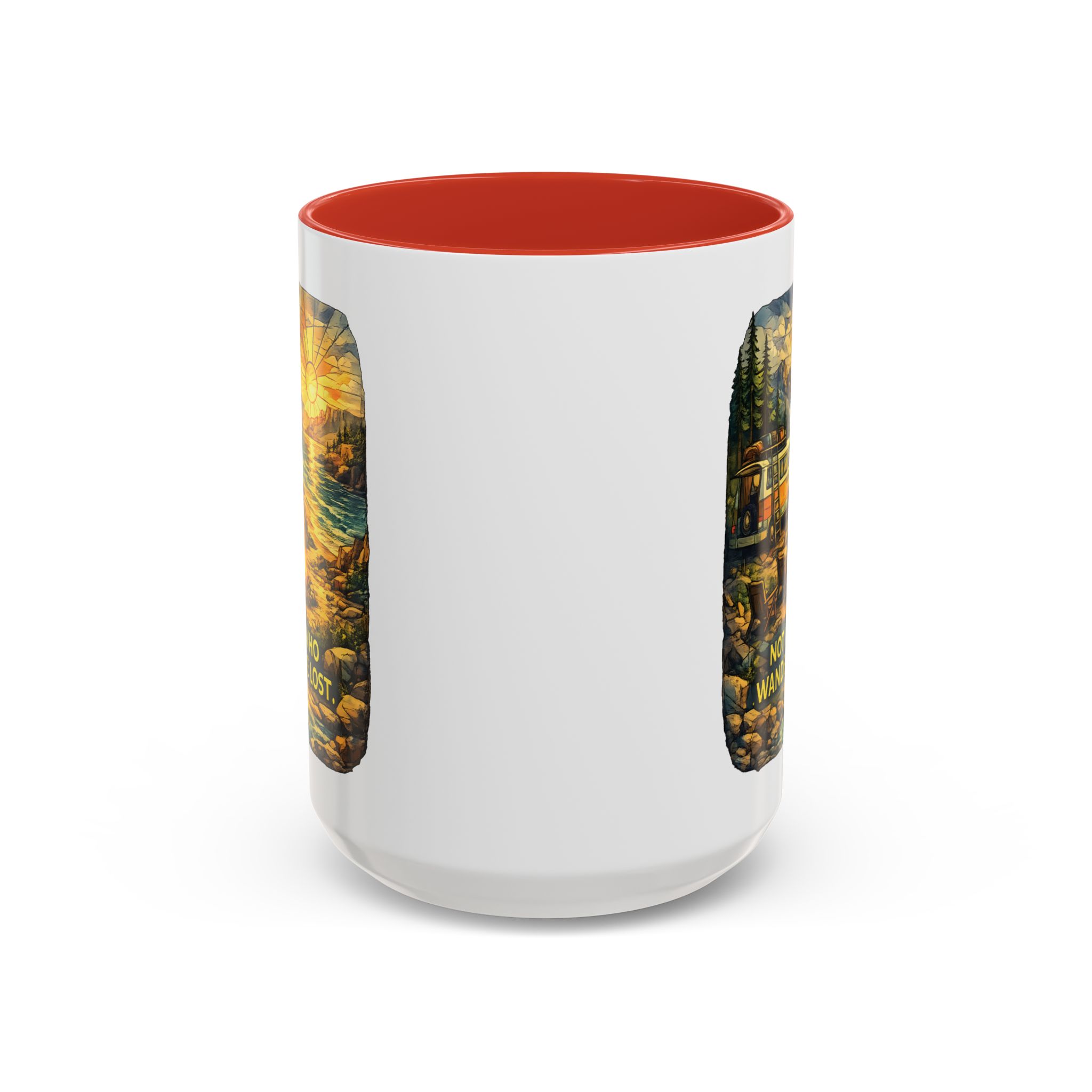 5240967741446663685_2048.jpeg Accent Coffee Mug (11, 15oz) — "Not All Who Wander Are Lost" Design Cubic-Line