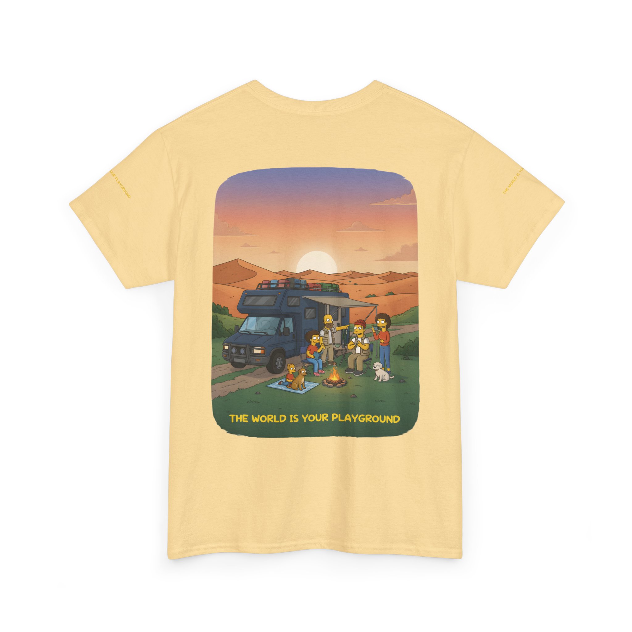 Unisex Heavy Cotton Tee — "The World Is Your playground" Design Sitcom-Line