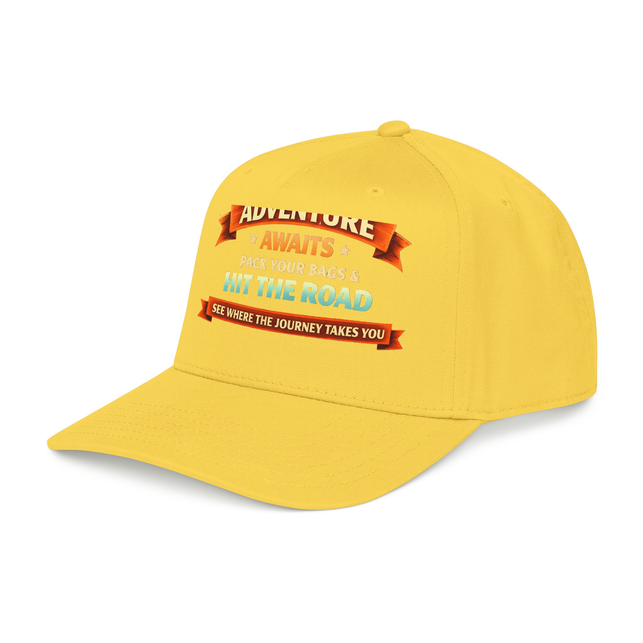 Baseball Cap - "Adventure Awaits-Pack Your Bags" Design Scenic-Line