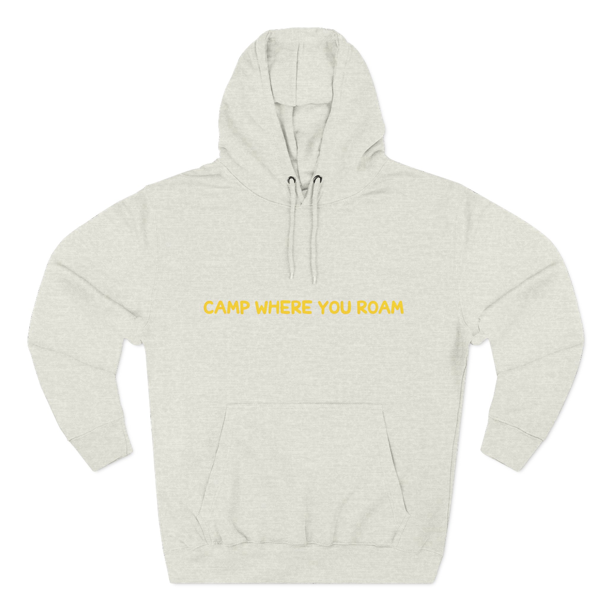 Three-Panel Fleece Hoodie - "Camp Where You Roam" Design Sitcom-Line
