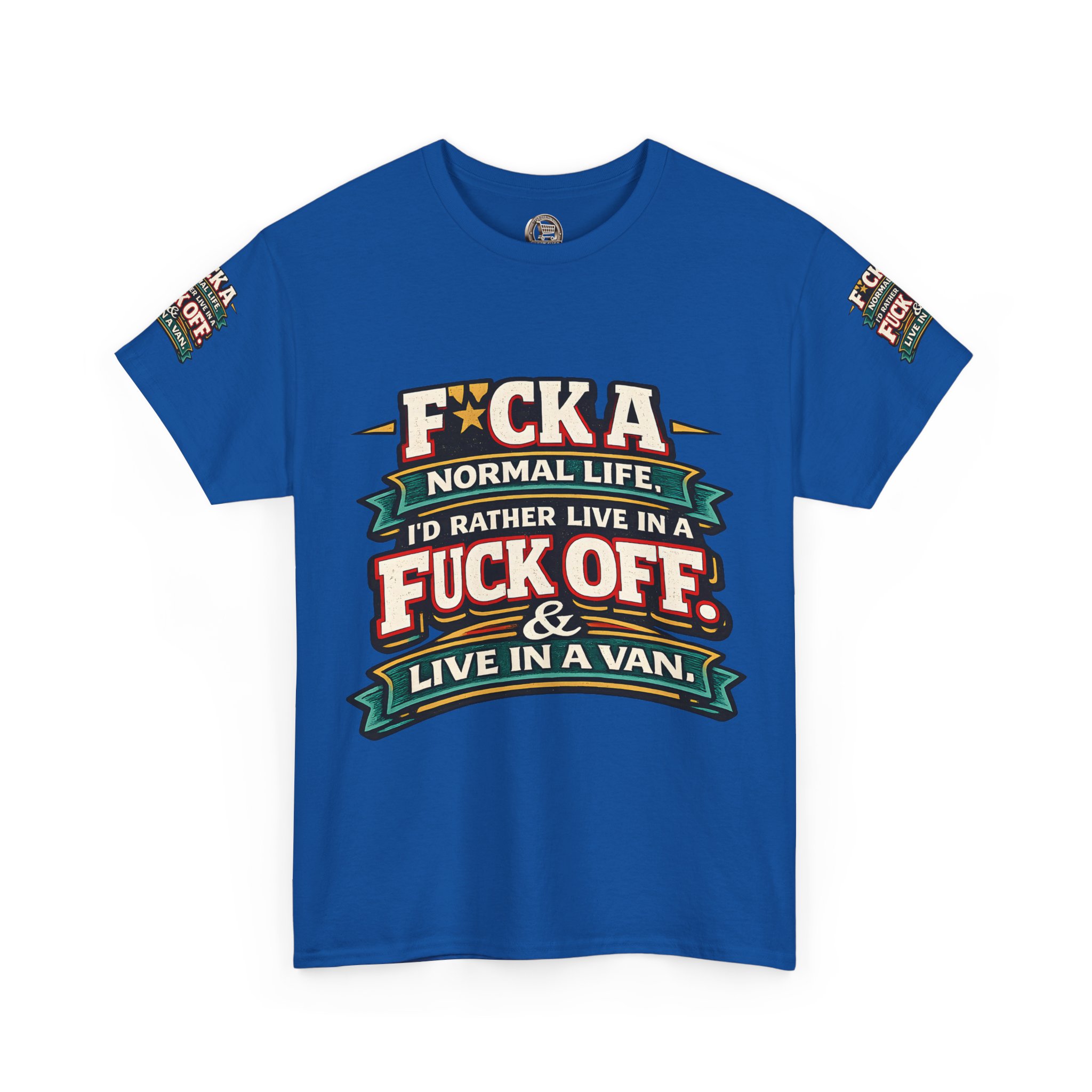 Unisex Heavy Cotton Tee — "Fuck A Normal Life" Design F**K-Line