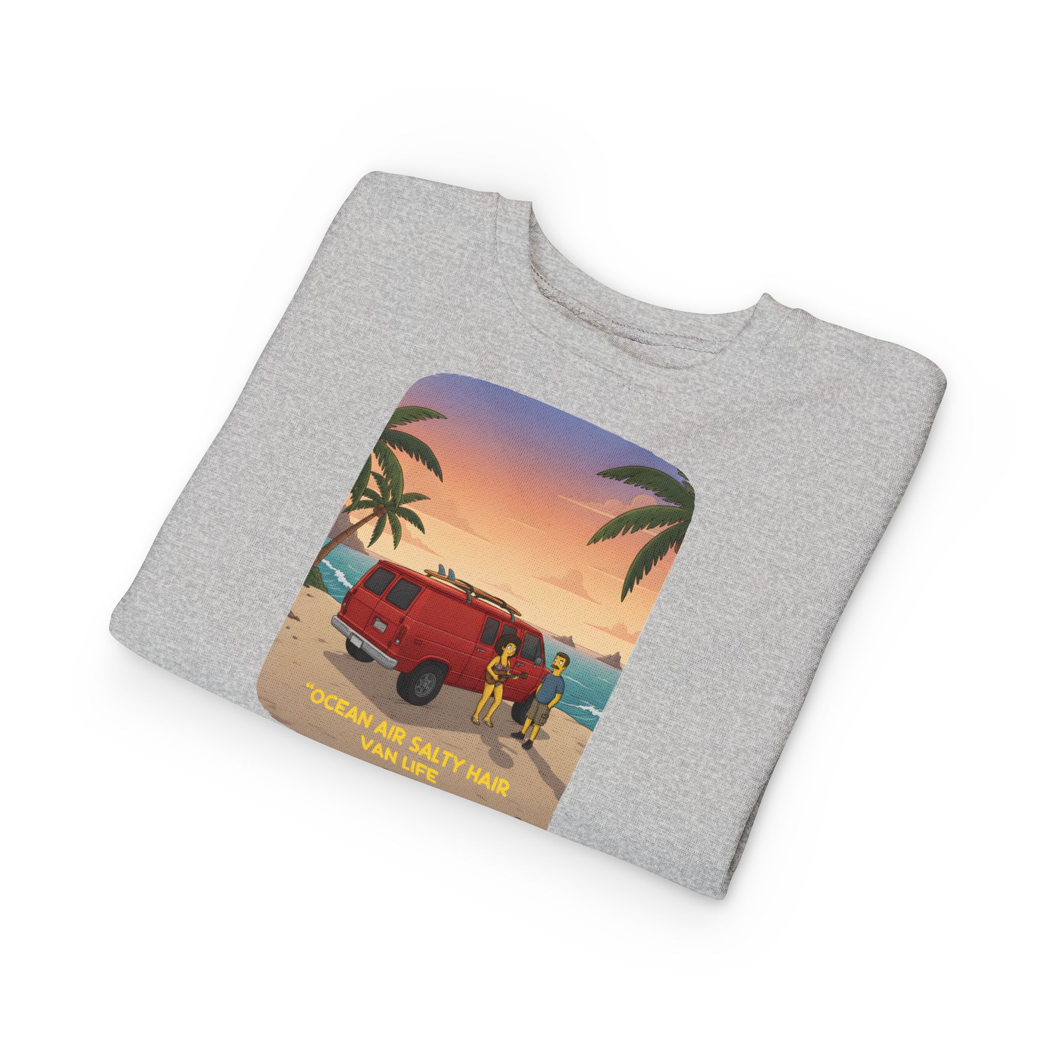 Toddler Sweatshirt - "Ocean Air Salty Hair Van Life" (Design Sitcom-Line)