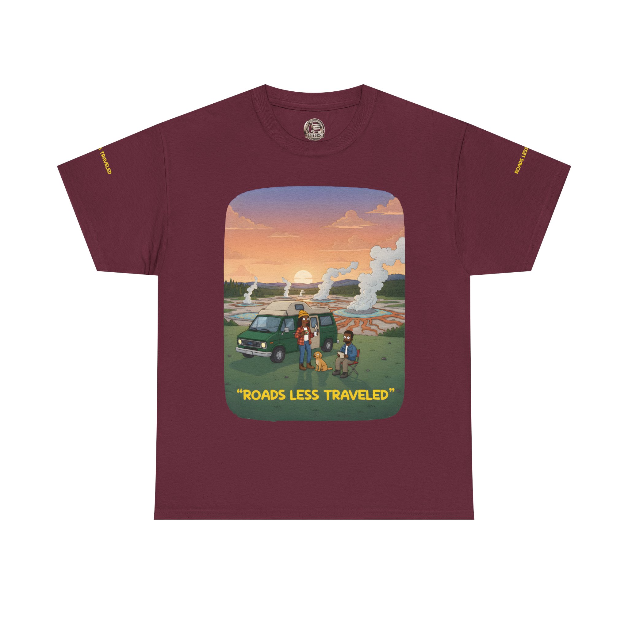 5274019194069536192_2048.jpeg Unisex Heavy Cotton Tee — "Roads Less Traveled" Design Sitcom-Line