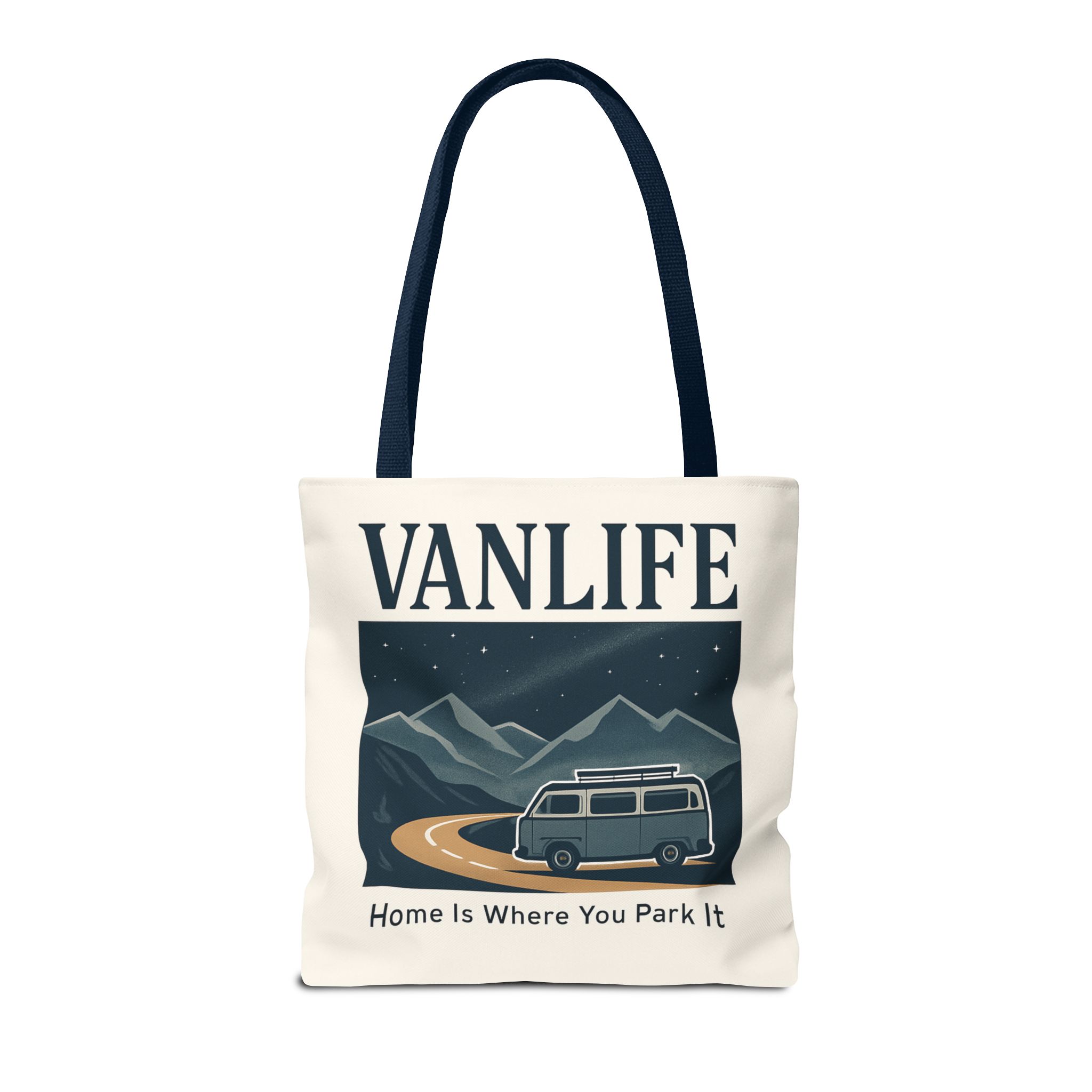 Vanlife Tote Bag — "Vanlife - Home Is Where You Park It" Campervan Beach/Adventure Tote