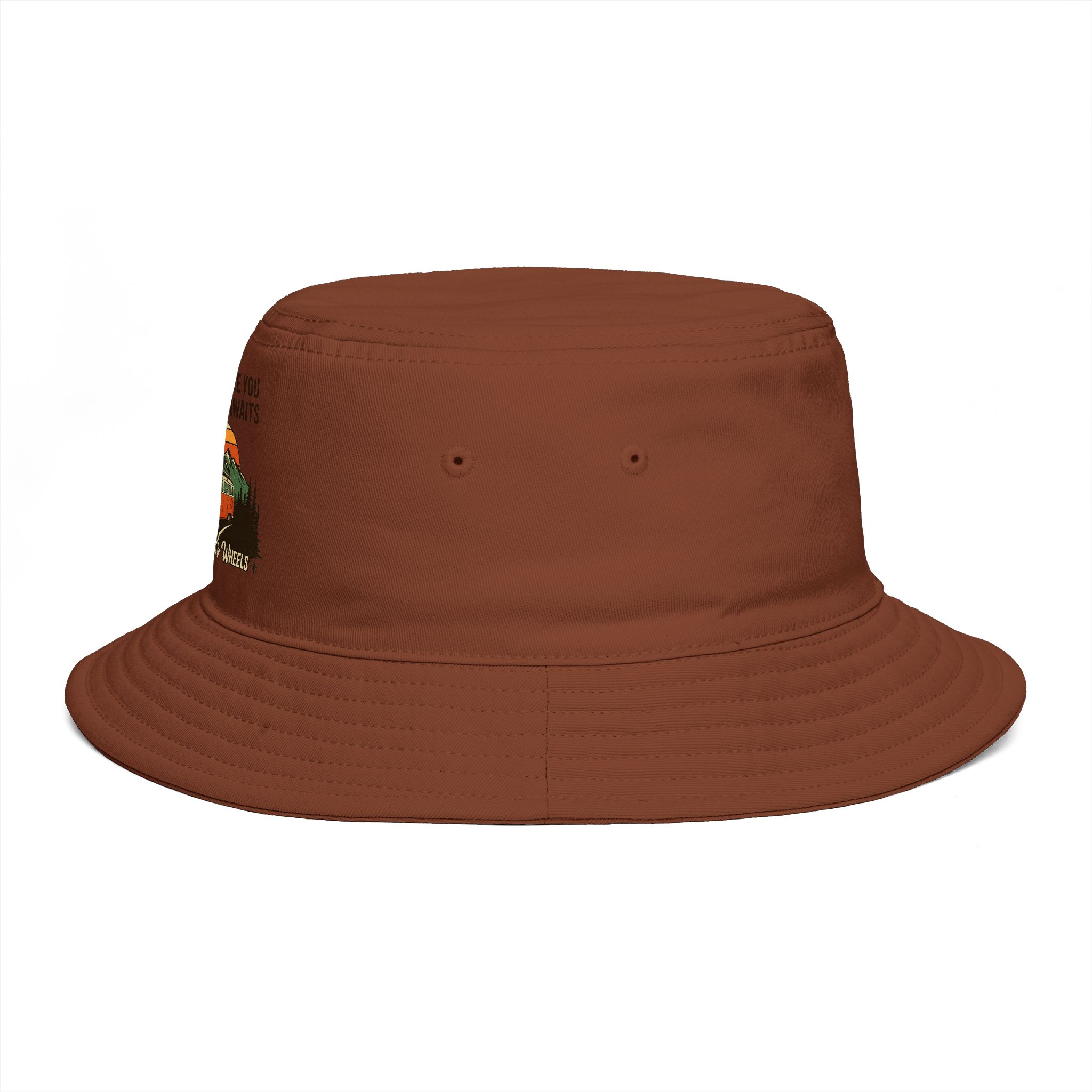 Bucket Hat — Wanderlust Camper Design (“Home is Where You Adventure Awaits”)