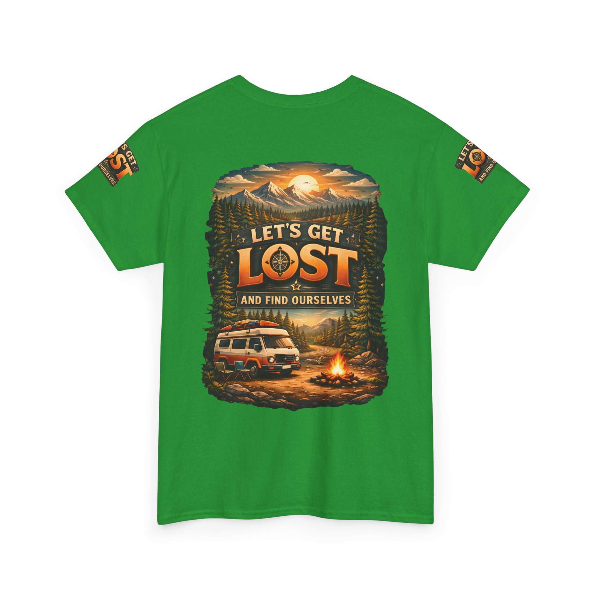 Unisex Heavy Cotton Tee — "Let´s Get Lost And Found Ourselfs" Design Scenic-Line