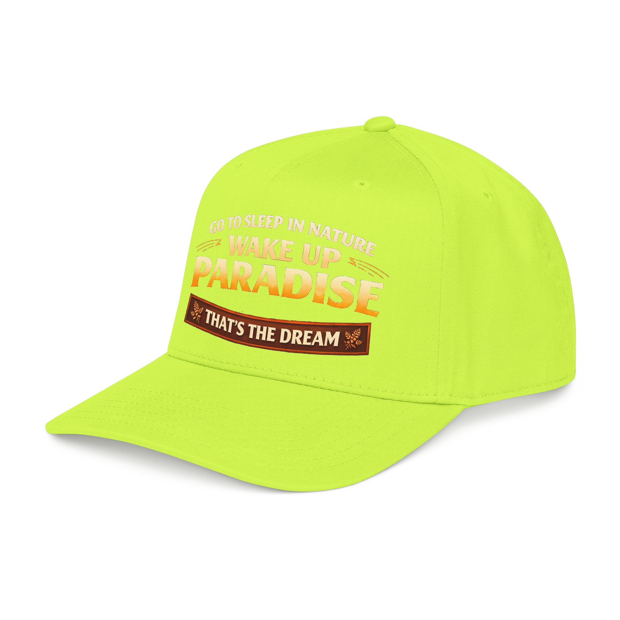 Baseball Cap - "Go sleep Nature-Wake Up Paradise" Design Scenic-Line