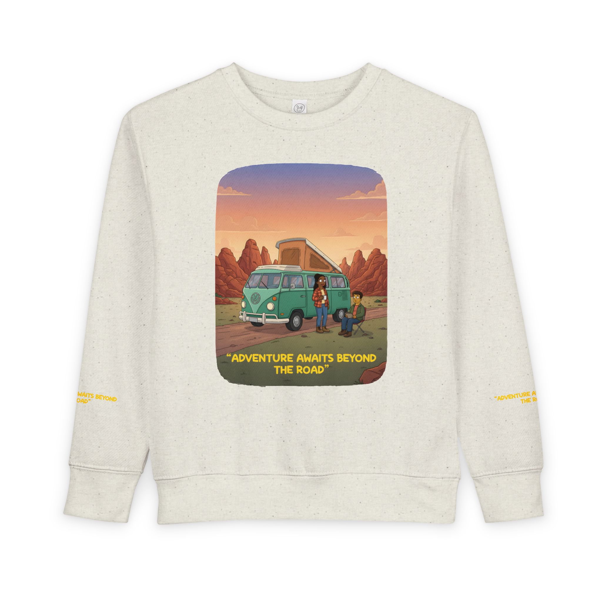Toddler Sweatshirt - "Adventure Awaits Beyond The Road" (Design Sitcom-Line)