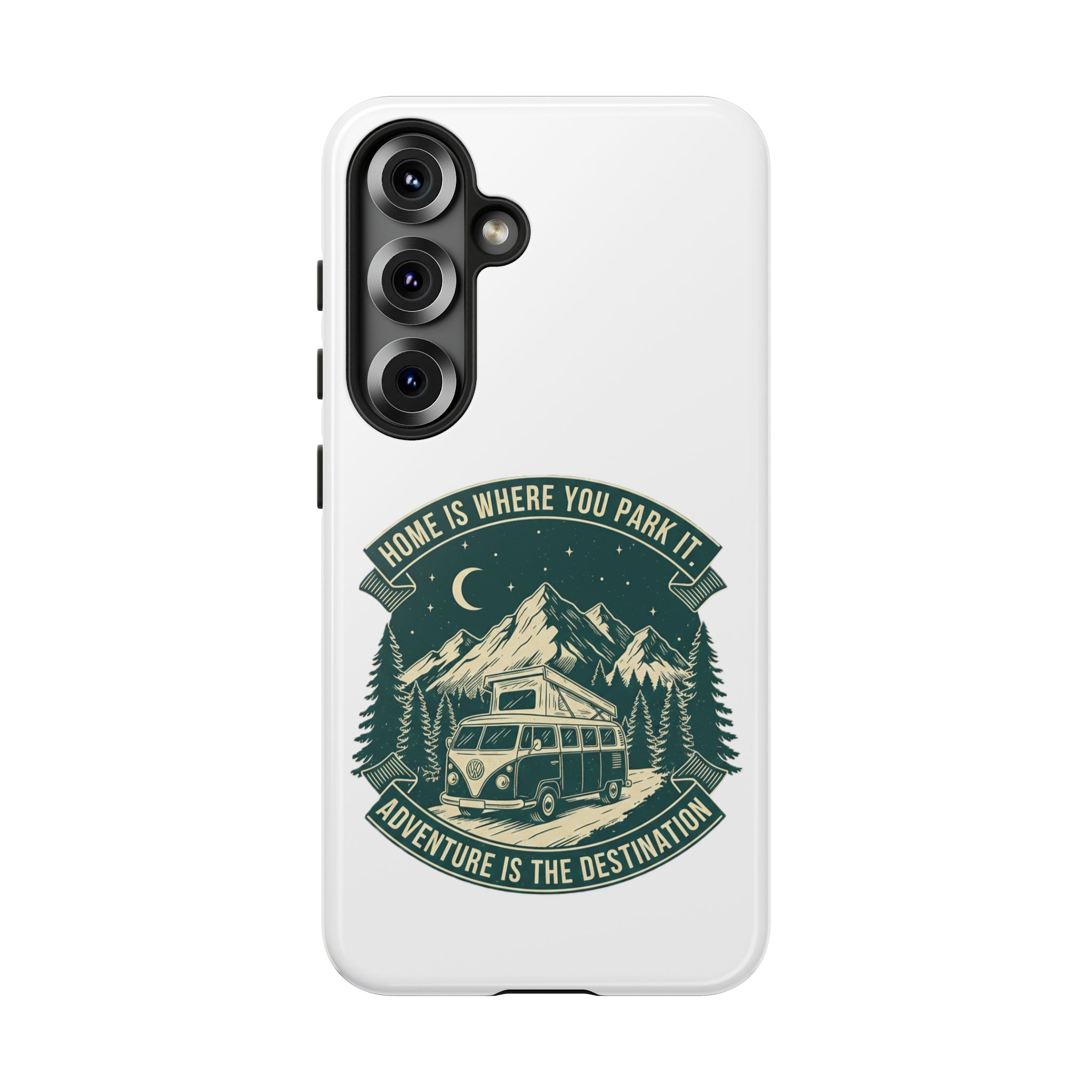 Phone Case — "Home Is Where You Park It-Adventure is the destination" Camper Van Design