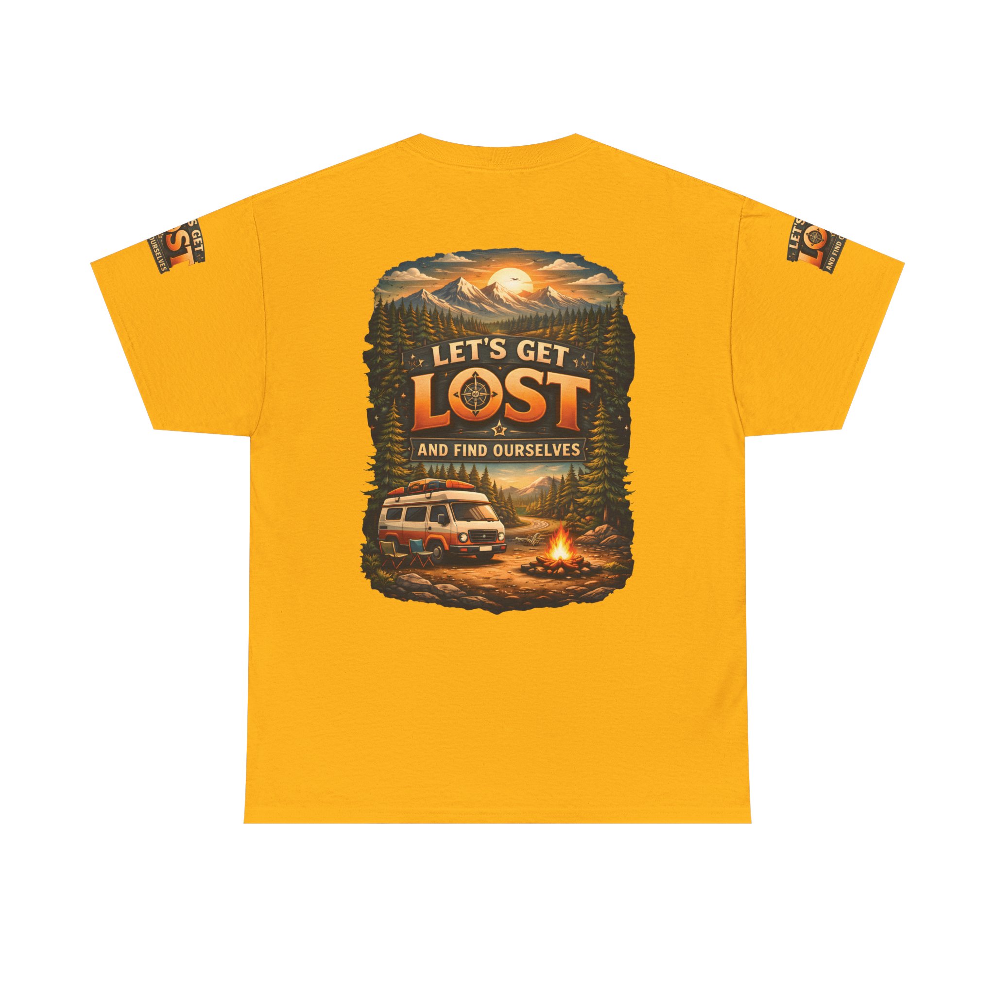 Unisex Heavy Cotton Tee — "Let´s Get Lost And Found Ourselfs" Design Scenic-Line