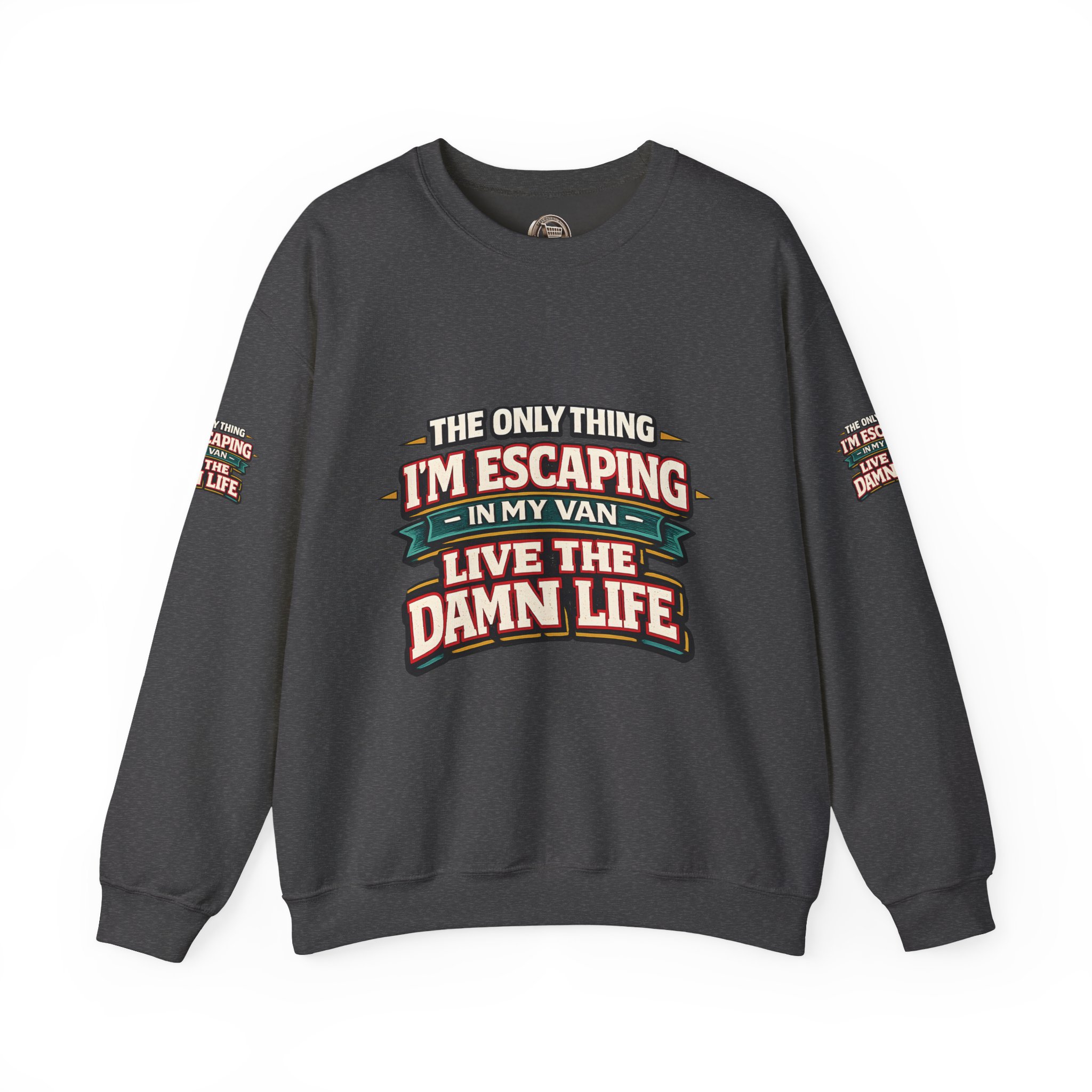 Unisex Heavy Blend™ Crewneck Sweatshirt — "The Only Thing I´m Escaping" Design F**K-Line