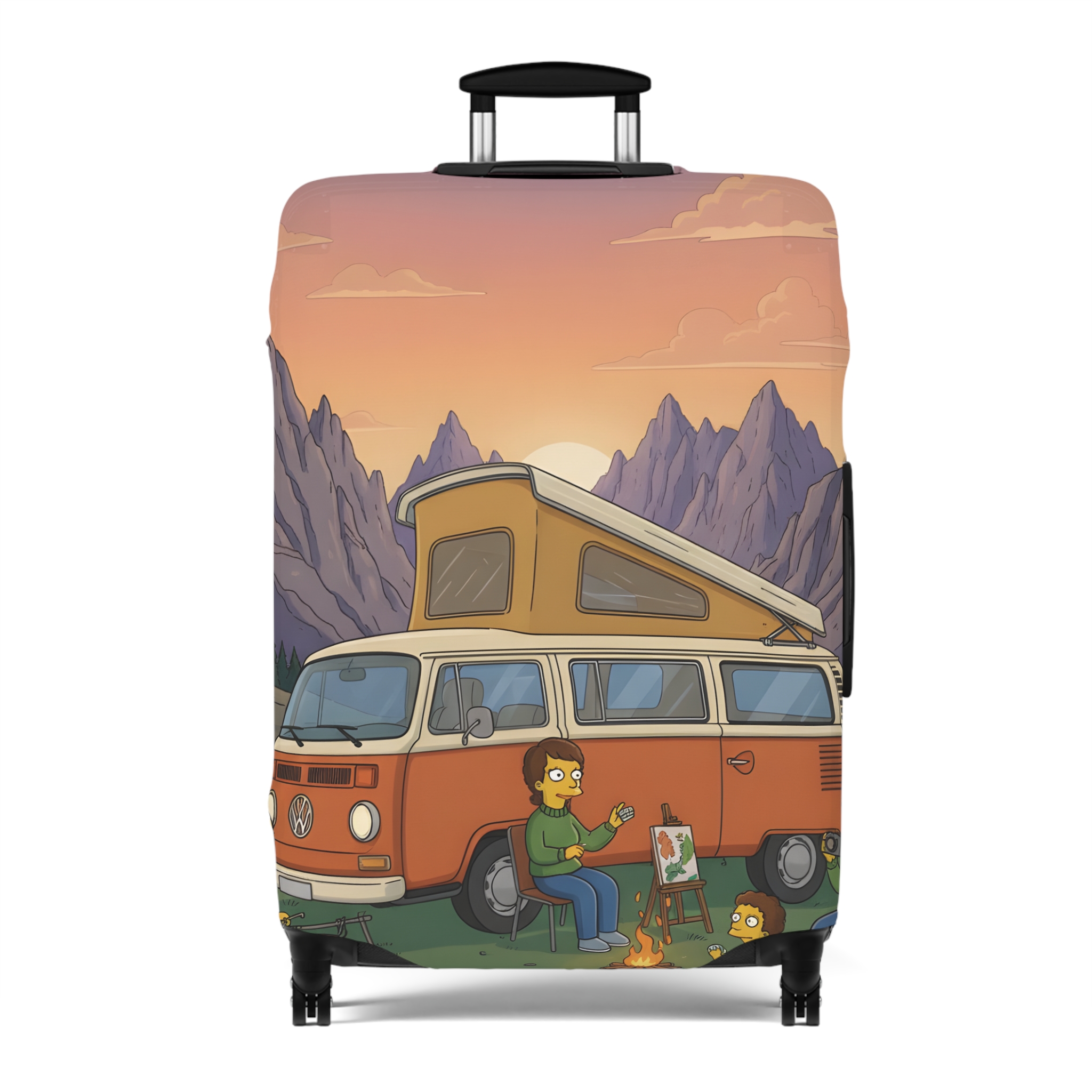 5308627106488695570_2048.jpeg Luggage Cover — Adventure Camper Sketch Travel Suitcase(Design Sitcom-Line)