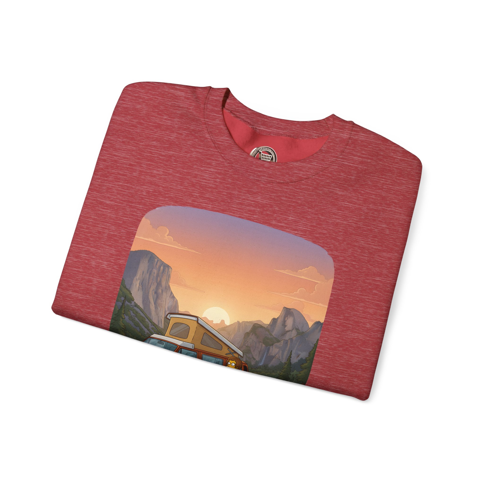 Unisex Heavy Blend™ Crewneck Sweatshirt — "Camp Where You Roam" Design Sitcom-Line