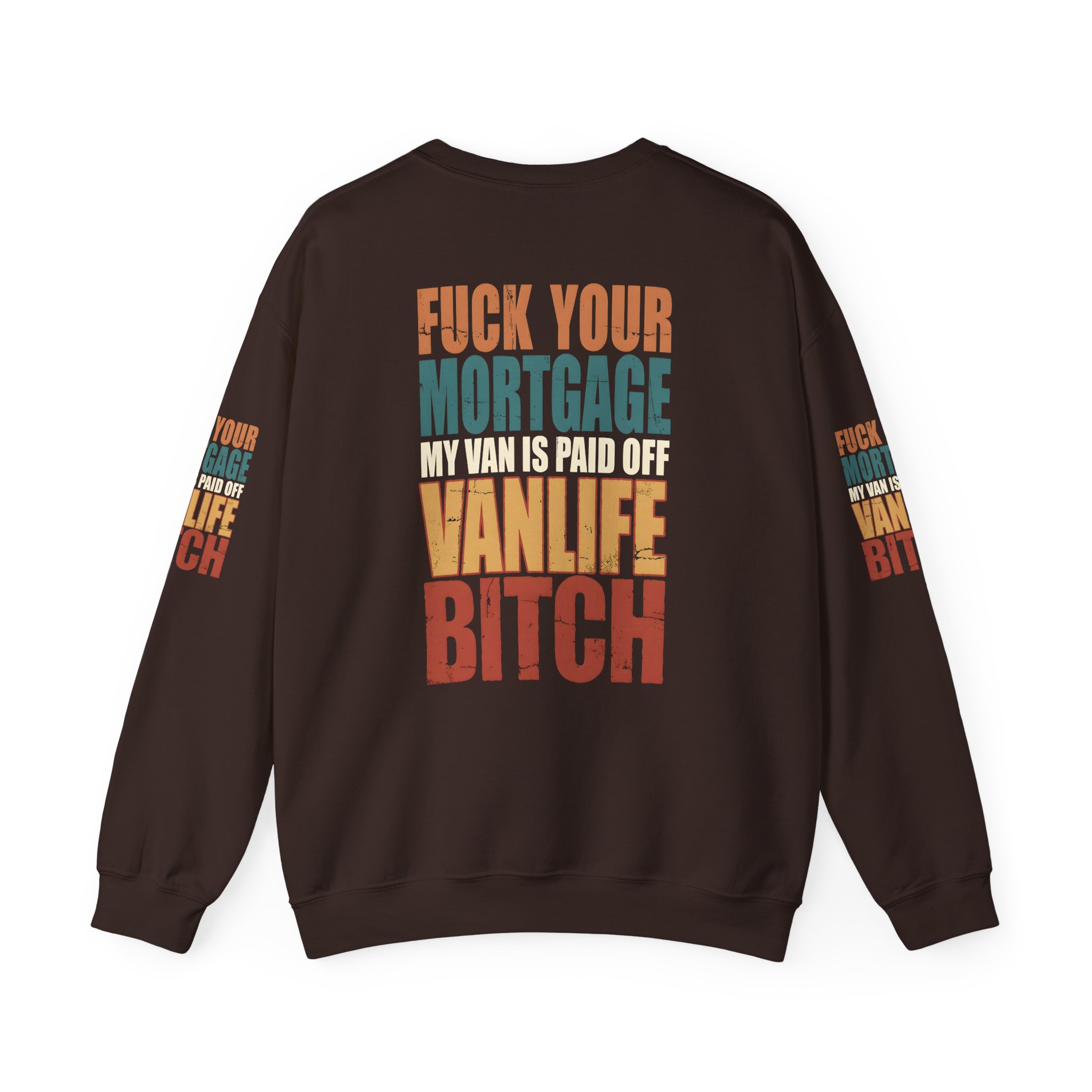 Unisex Heavy Blend™ Crewneck Sweatshirt — "Fuck Your Mortgage" Design F**K-Line