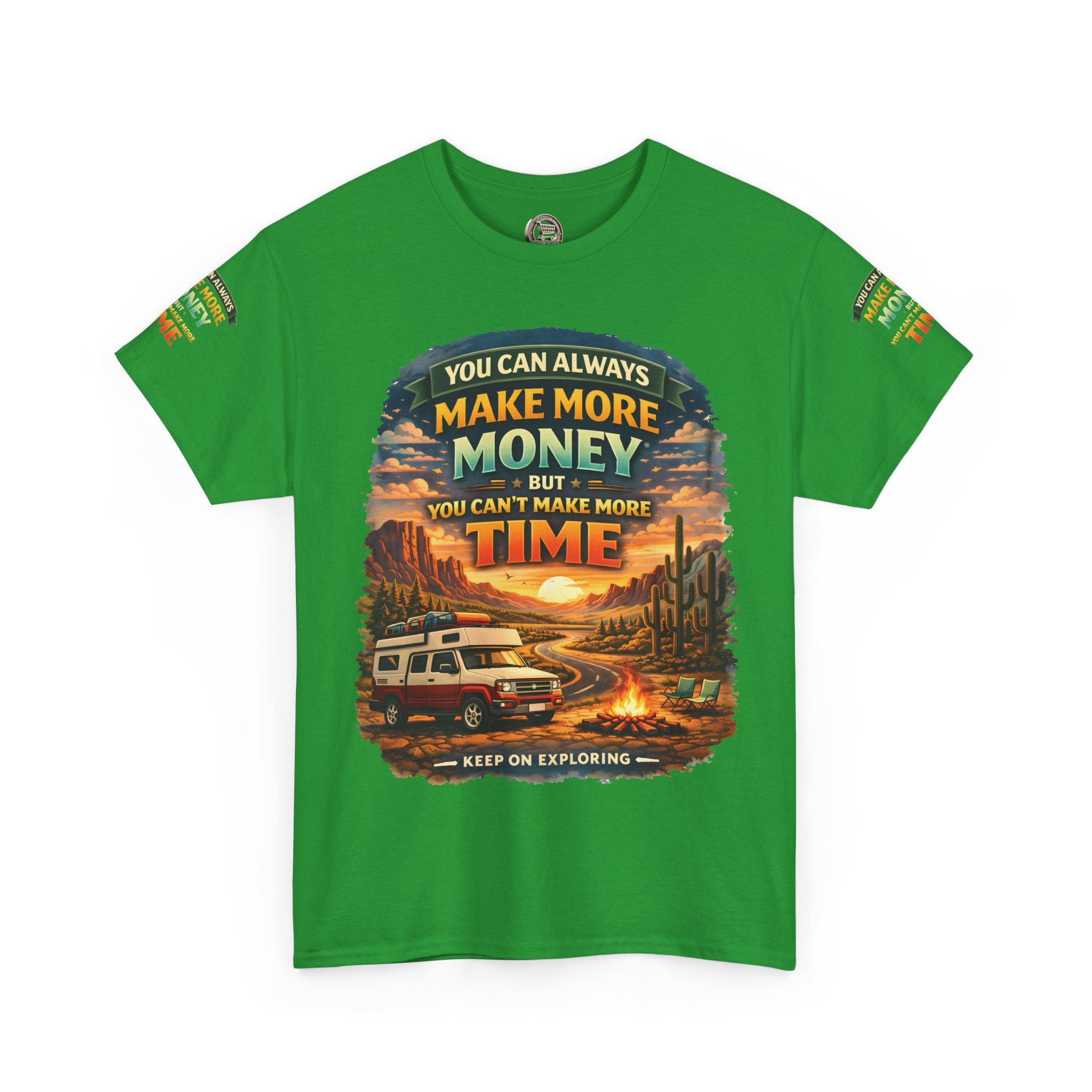Unisex Heavy Cotton Tee — "You Can Always Make More Money" Design Scenic-Line