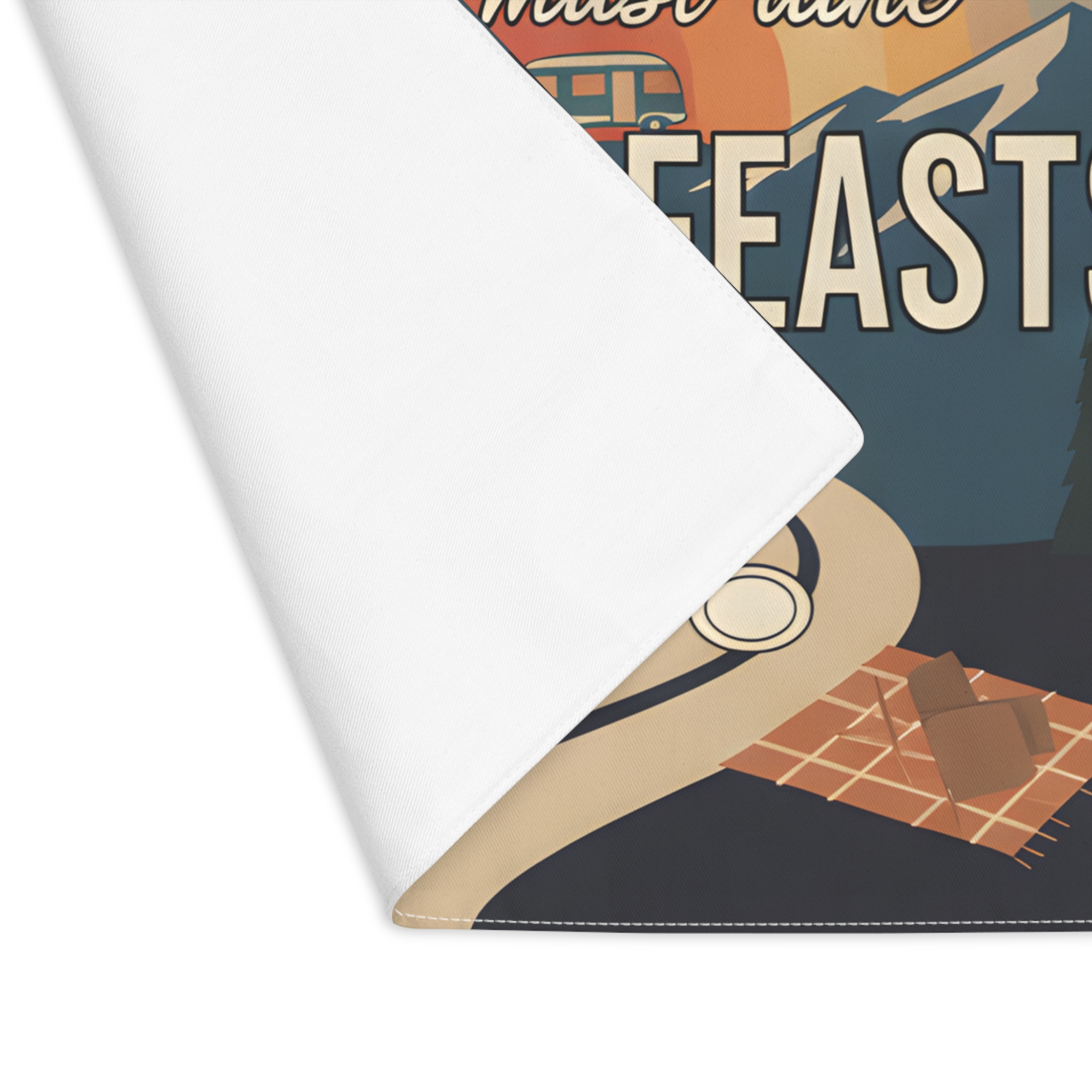 Vanlife Placemat — 'Adventure Is Calling and I Must Dine' Camper Roadtrip Table Mat