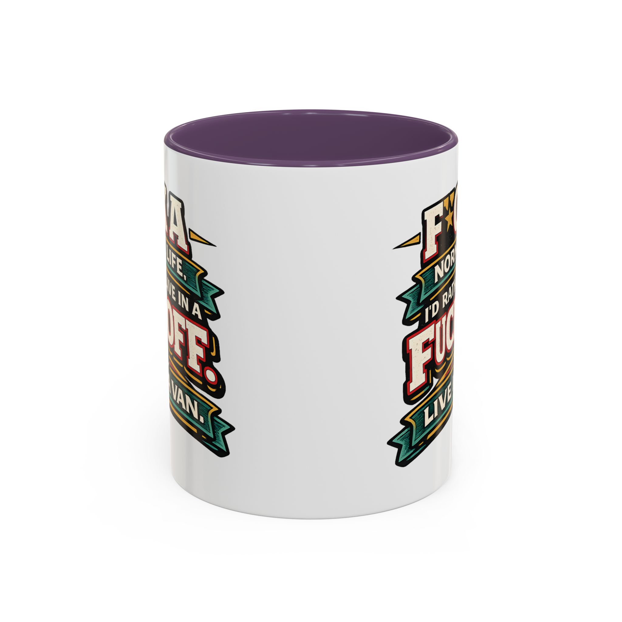 5374312229424883645_2048.jpeg Accent Coffee Mug (11, 15oz) — "Fuck A Normal Life" Design F**K-Line