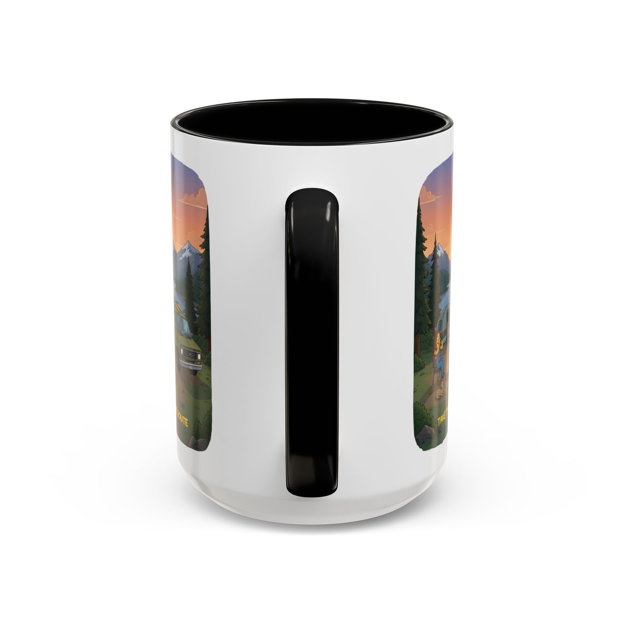 5384470884974265185_2048.jpeg Accent Coffee Mug (11, 15oz) — "Take The Scenic Route" Design Sitcom-Line