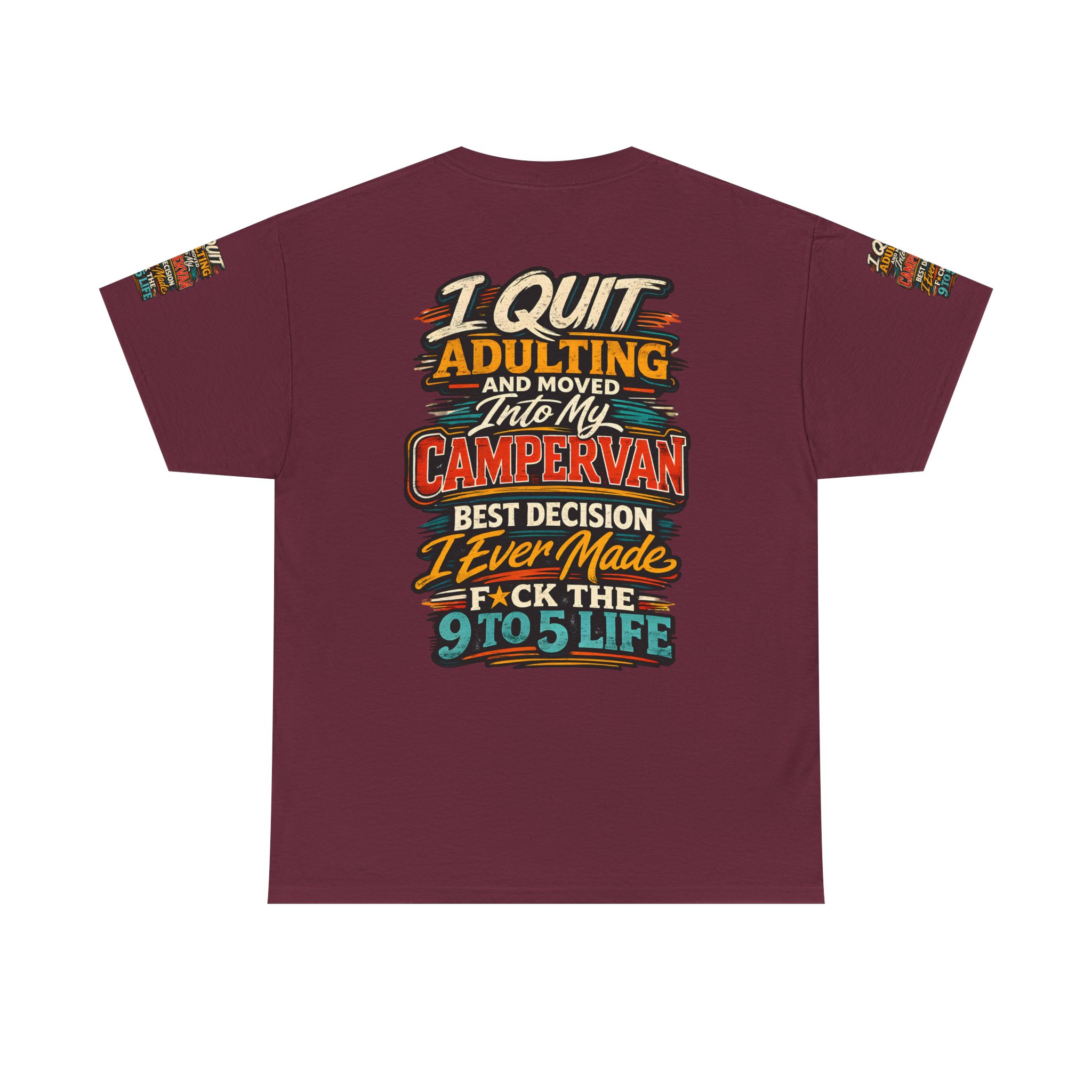 Unisex Heavy Cotton Tee — "I Quit Adulting" Design F**K-Line