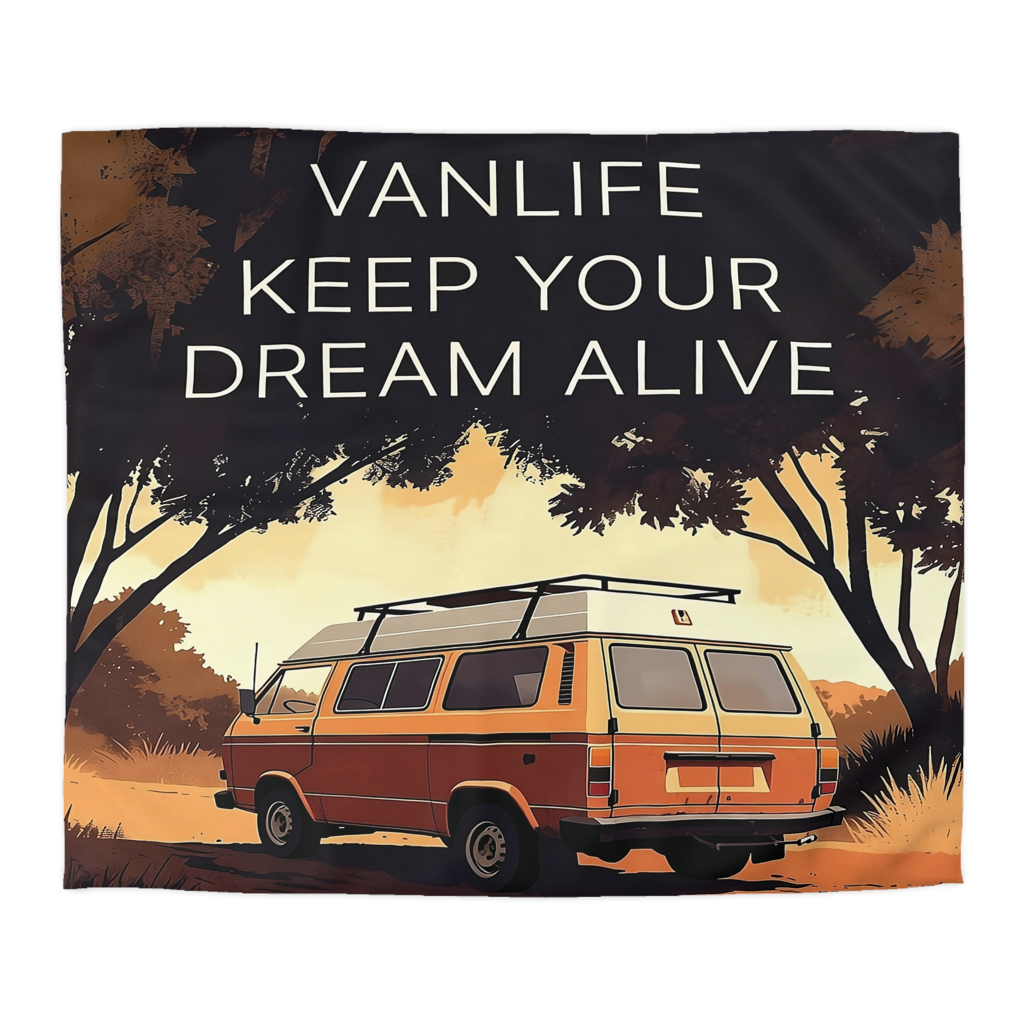 5393217106785870575_2048.jpeg Duvet Cover – "Vanlife Keep Your Dream Alive" Retro Camper Bedding