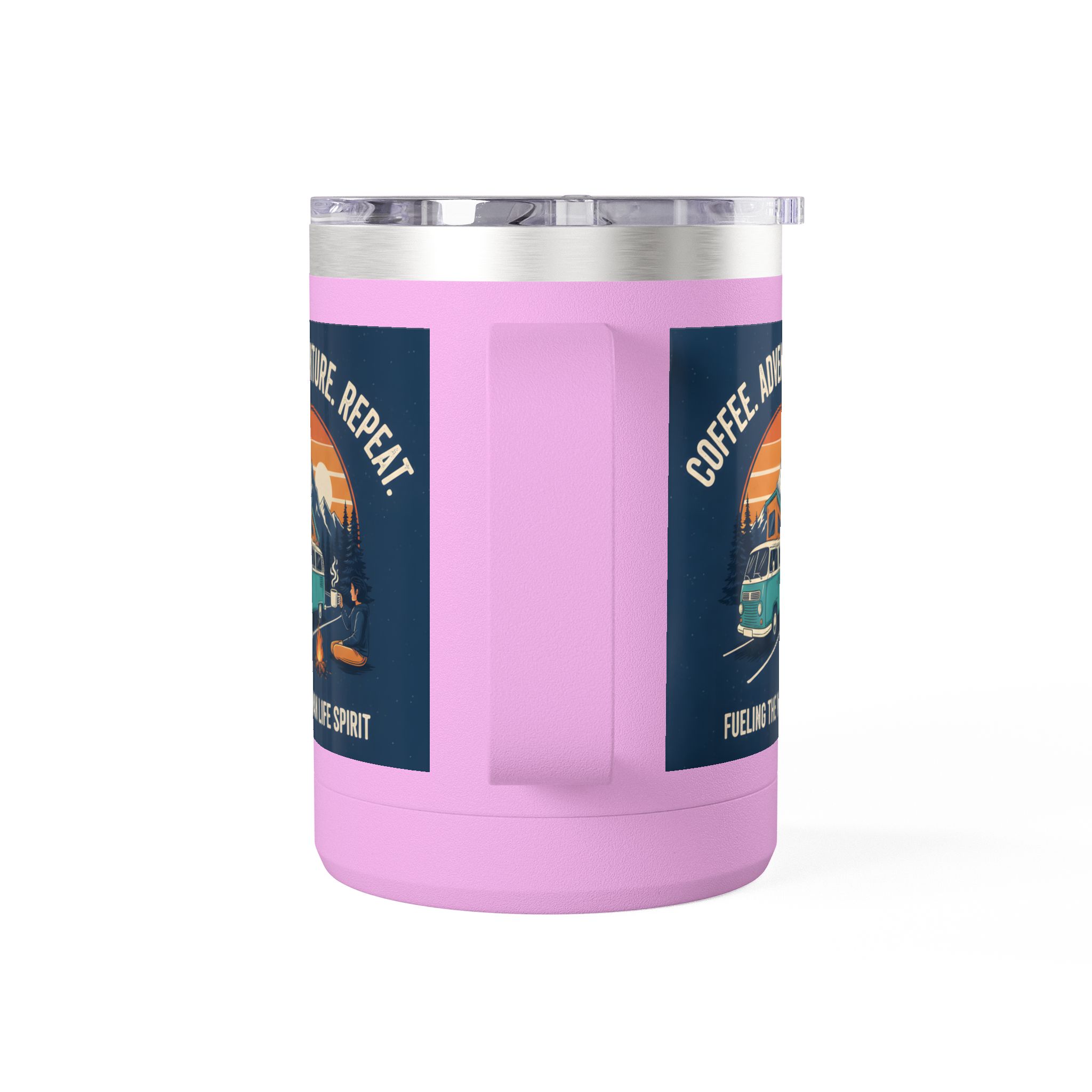 Coffee Mug Tumbler, 15oz — “Coffee. Adventure. Repeat.”