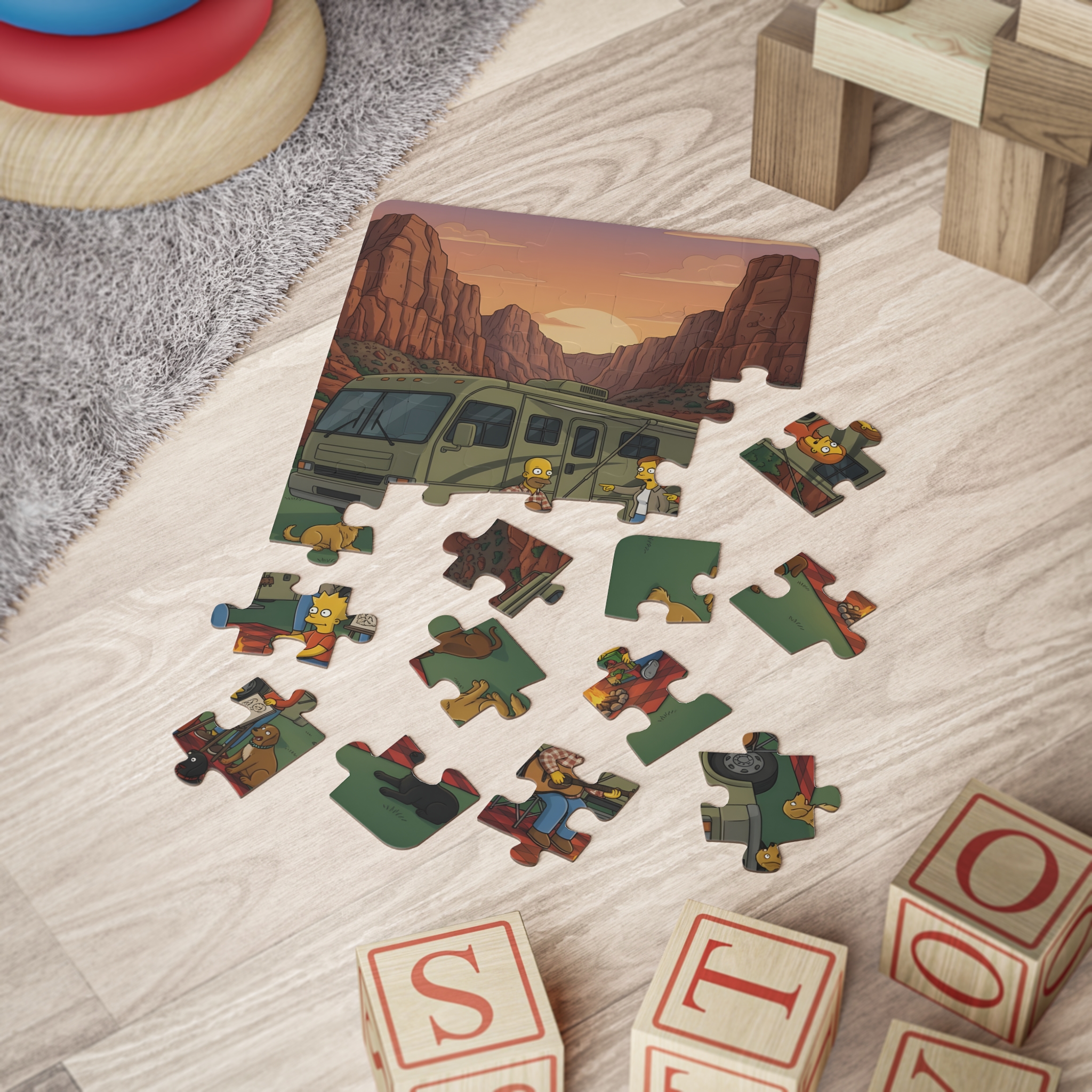 5406256689964324861_2048.jpeg Kids' 30‑Piece Camping Puzzle — Scenic Camper Jigsaw