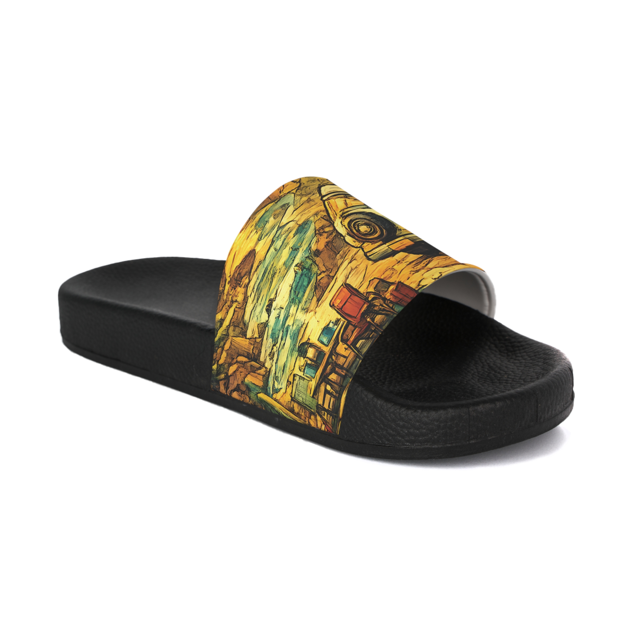 Women's Slide Sandals - VW Camper Van Slides (Cubic-Line)