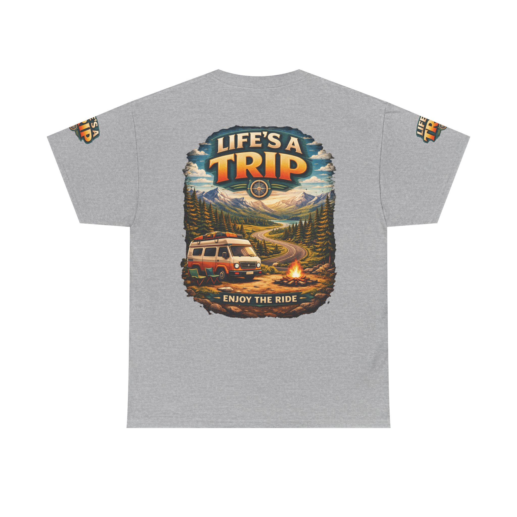 5415094632038000774_2048.jpeg Unisex Heavy Cotton Tee — "Live´s A Trip-Enjoy The Ride" Design Scenic-Line