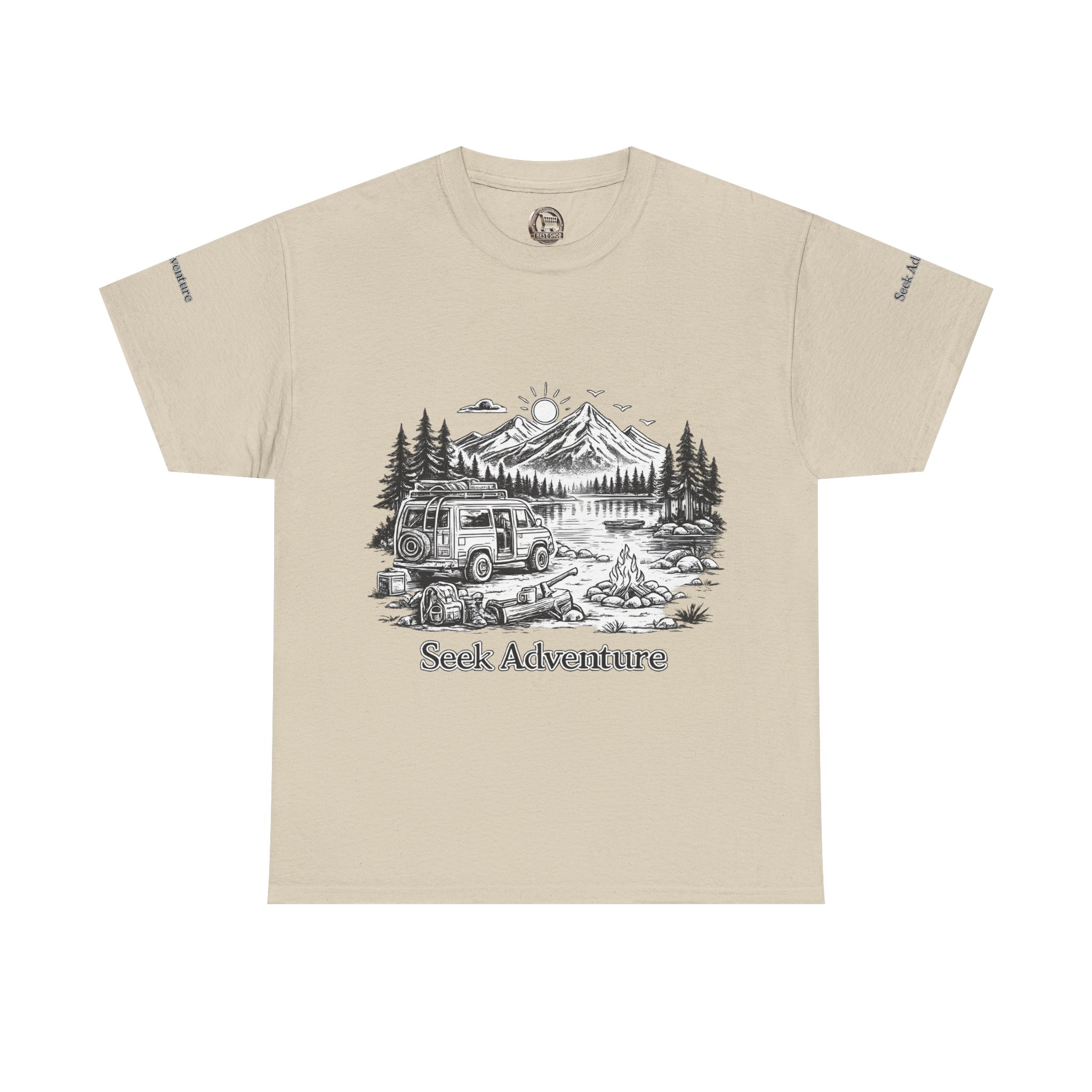 5425645078905616083_2048.jpeg Unisex Heavy Cotton Tee — "Seek Adventure" Design Minimal-Line