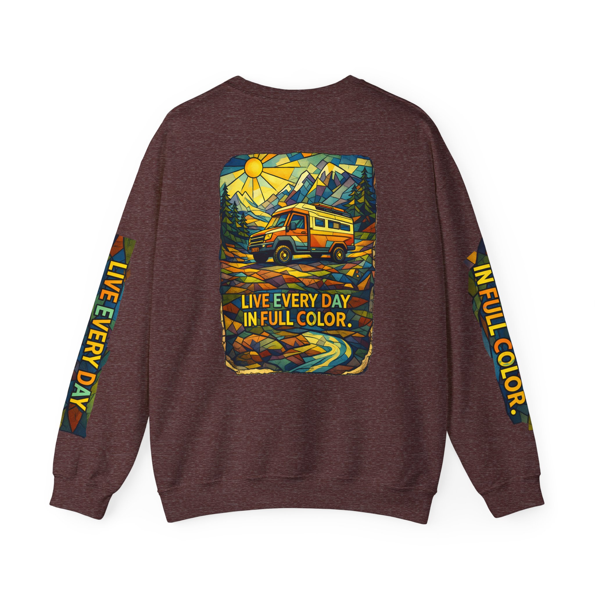 543455709063826741_2048.jpeg Unisex Heavy Blend™ Crewneck Sweatshirt — "Live Every Day InFull Color" Design Cubic-Line