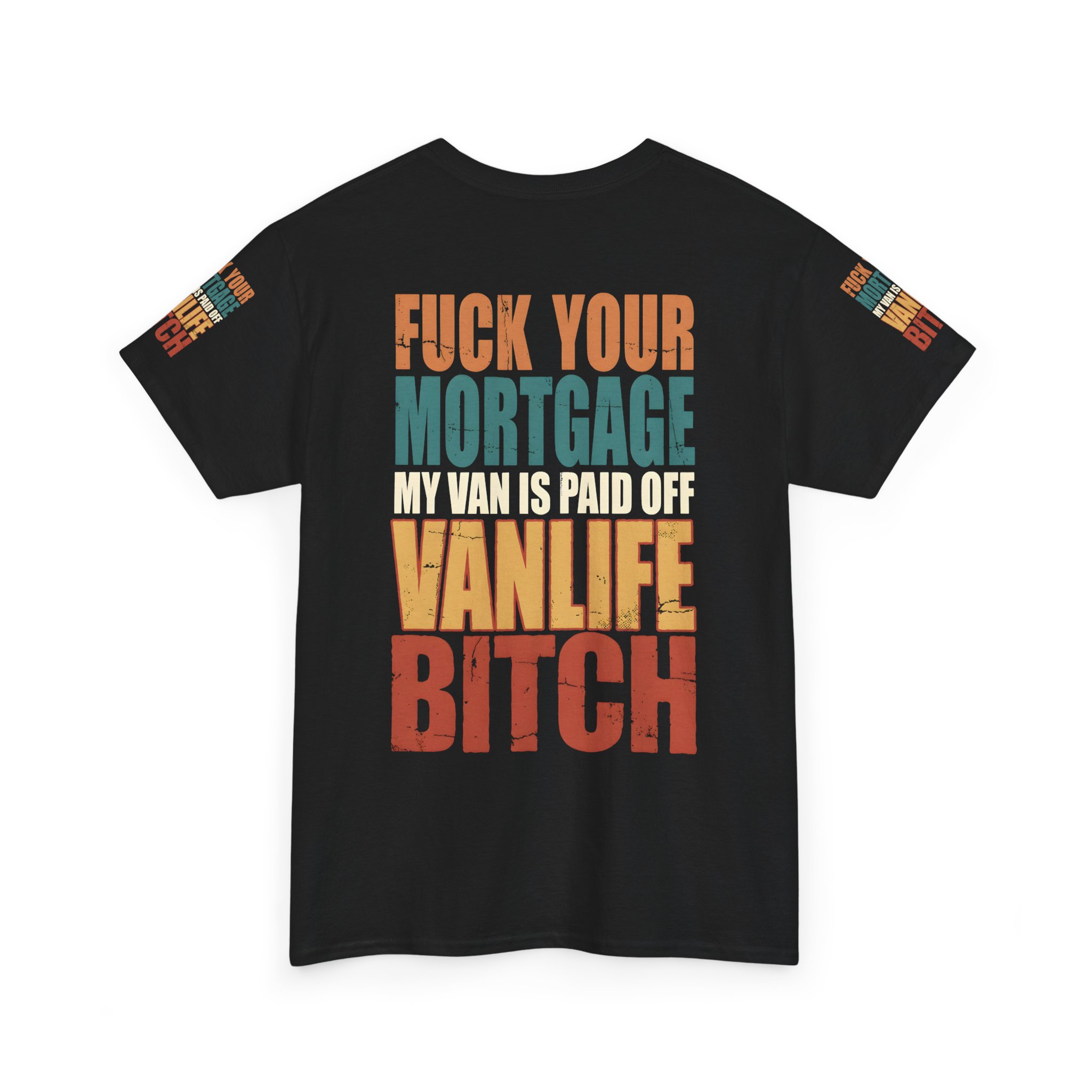 Unisex Heavy Cotton Tee — "Fuck Your Mortgage" Design F**K-Line