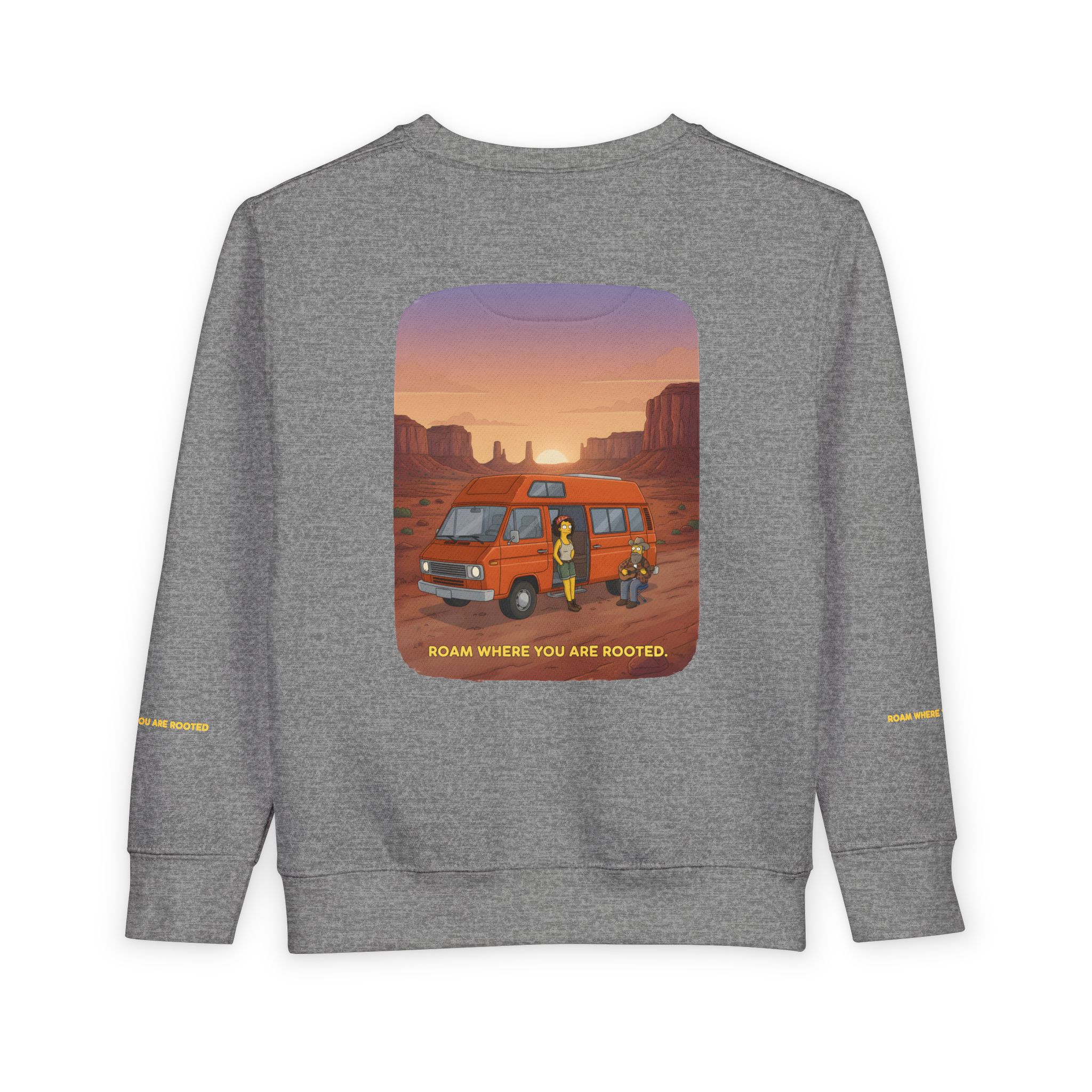 Toddler Sweatshirt - "Roam Where You Are Rooted" (Design Sitcom-Line)