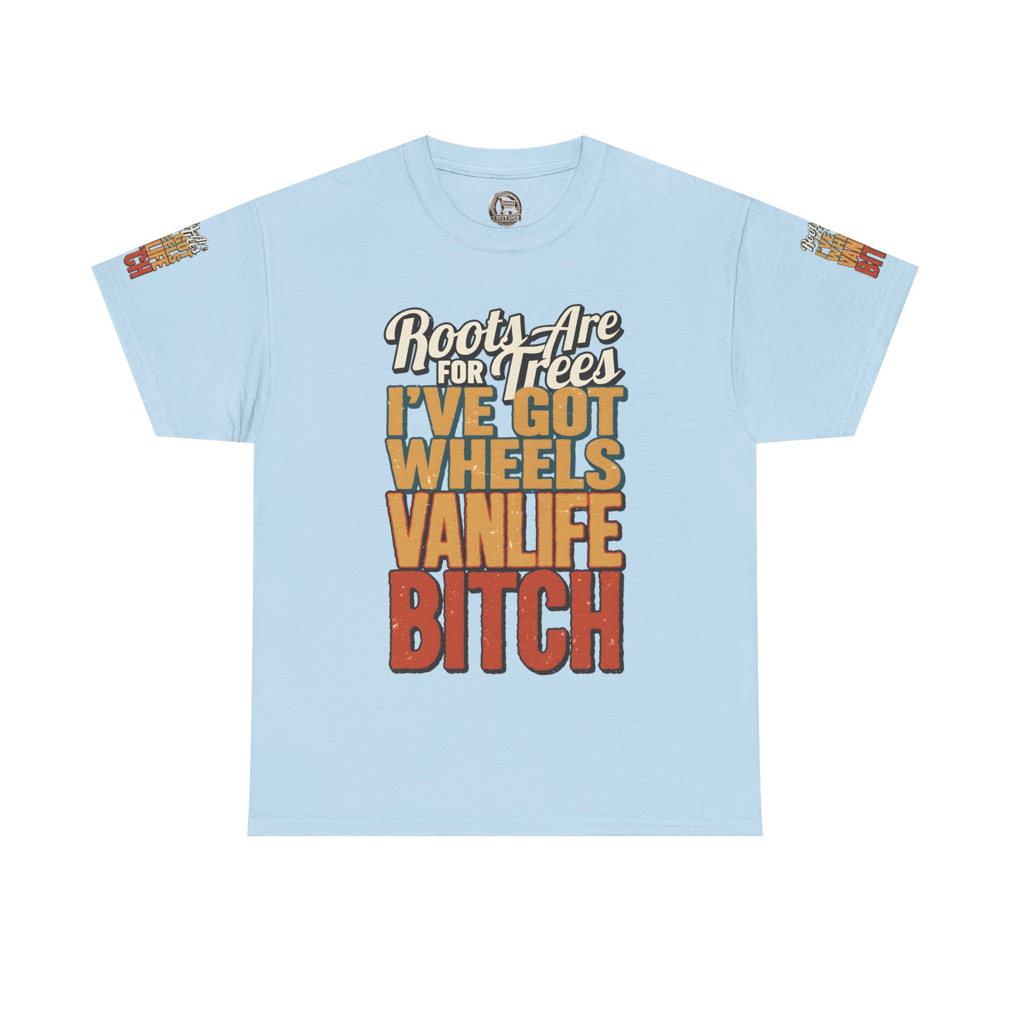 Unisex Heavy Cotton Tee — "Roots Are For Trees" Design F**K-Line