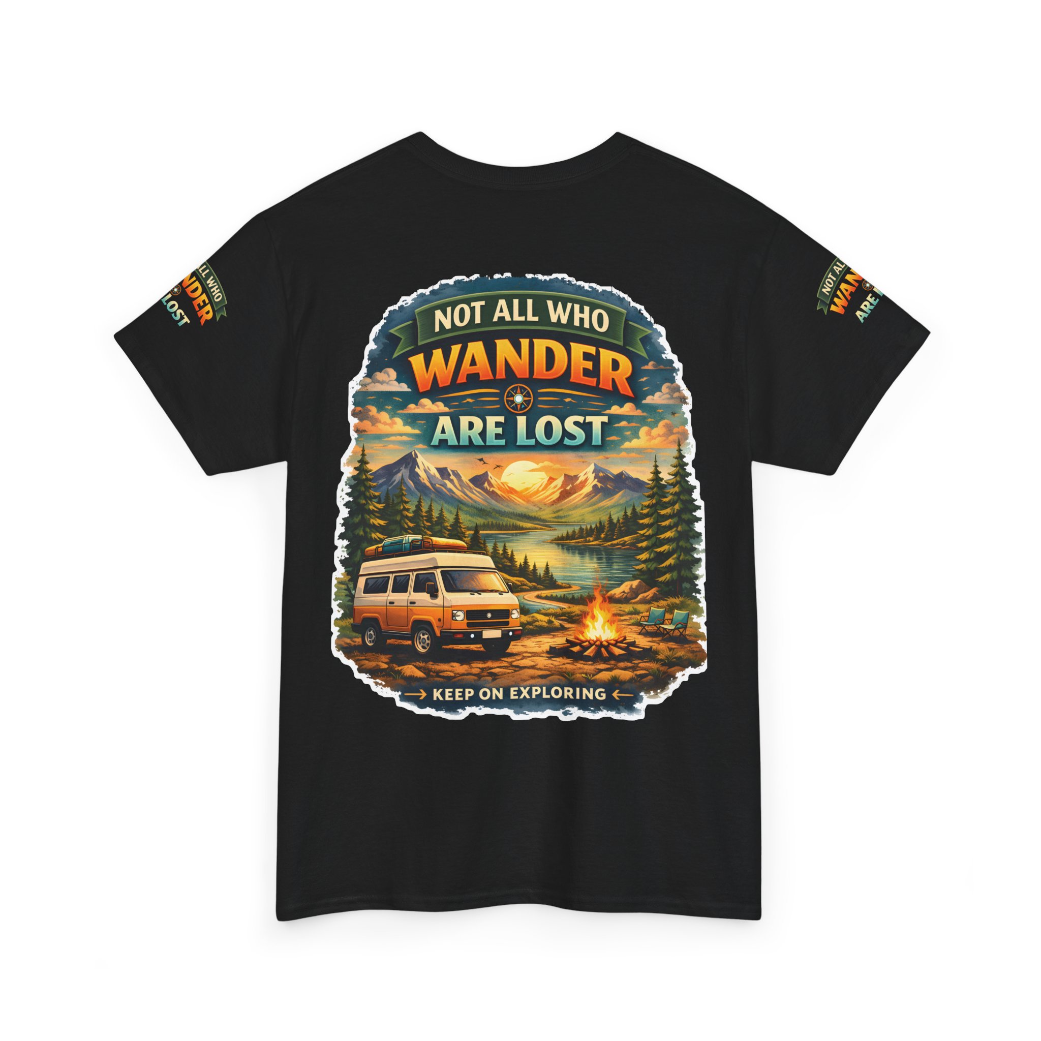 5465626160715107043_2048.jpeg Unisex Heavy Cotton Tee — "Not All Who Wander Are Lost" Design Scenic-Line