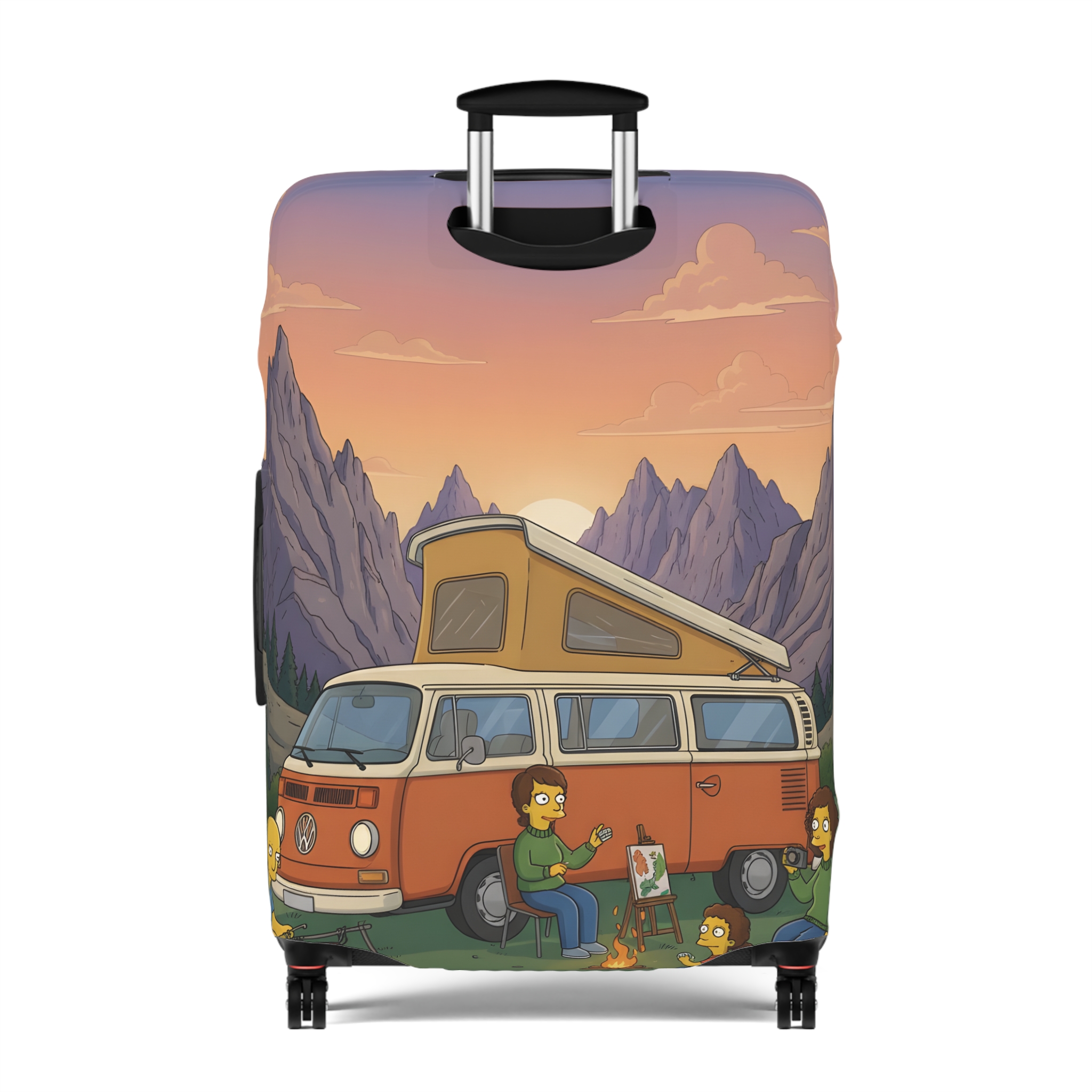 5474054485244403347_2048.jpeg Luggage Cover — Adventure Camper Sketch Travel Suitcase(Design Sitcom-Line)