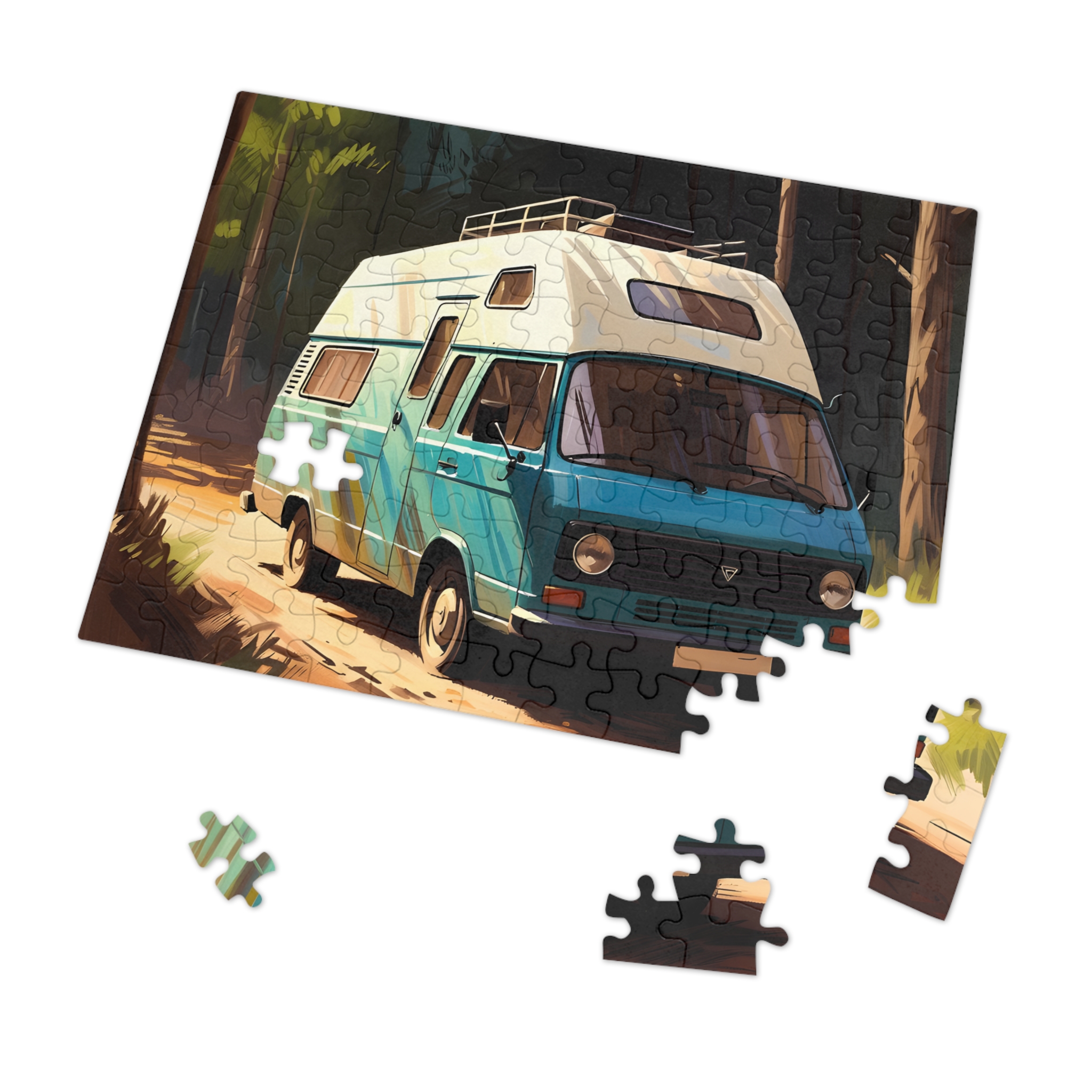 Jigsaw Puzzle with Tin — Retro Camper Van