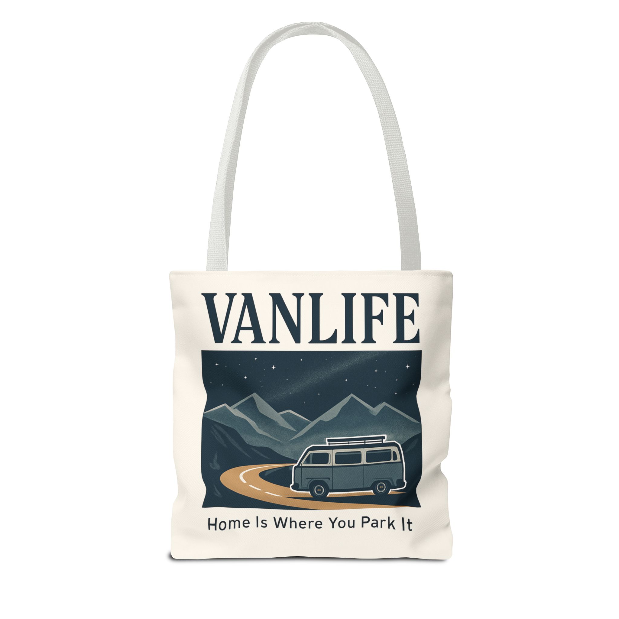 Vanlife Tote Bag — "Vanlife - Home Is Where You Park It" Campervan Beach/Adventure Tote