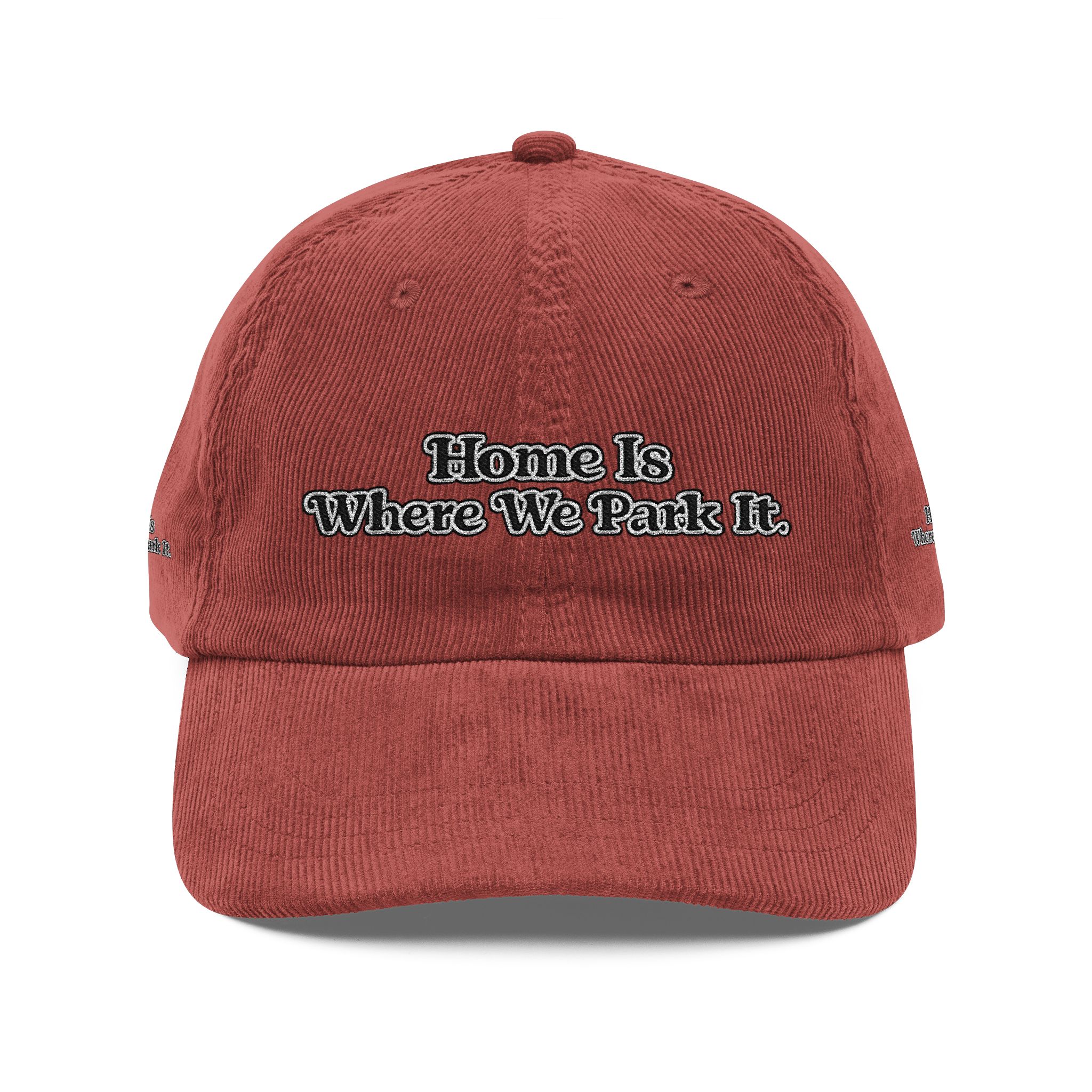 5515856342731936623_2048-1.jpeg Vintage Corduroy Cap (Embroidery) — "Home Is Where You Park It" Embroidered Hat