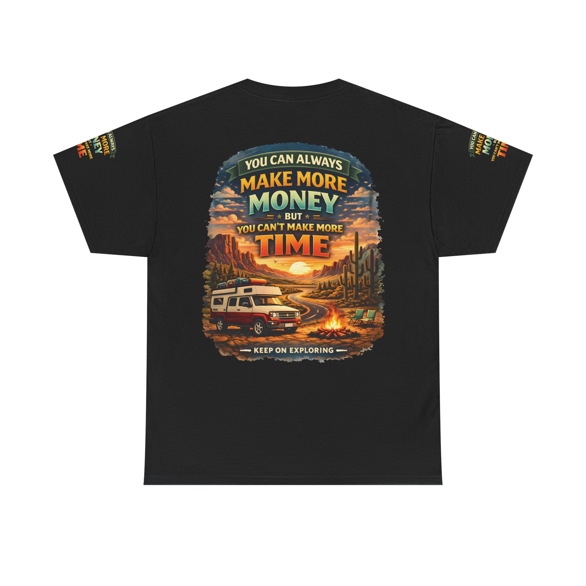 Unisex Heavy Cotton Tee — "You Can Always Make More Money" Design Scenic-Line