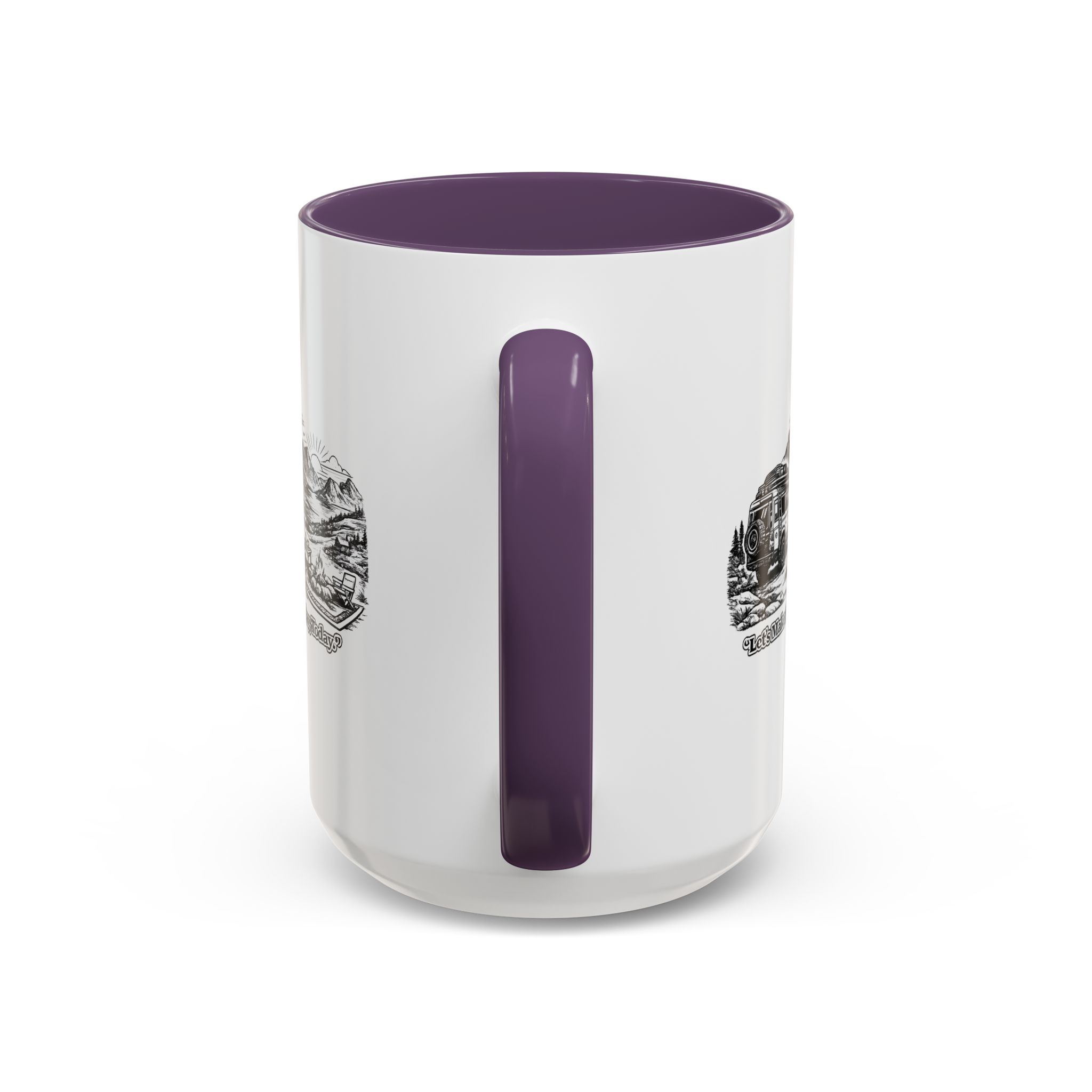 Accent Coffee Mug (11, 15oz) — "Lets make Someday, Today?" Design Minimal-Line
