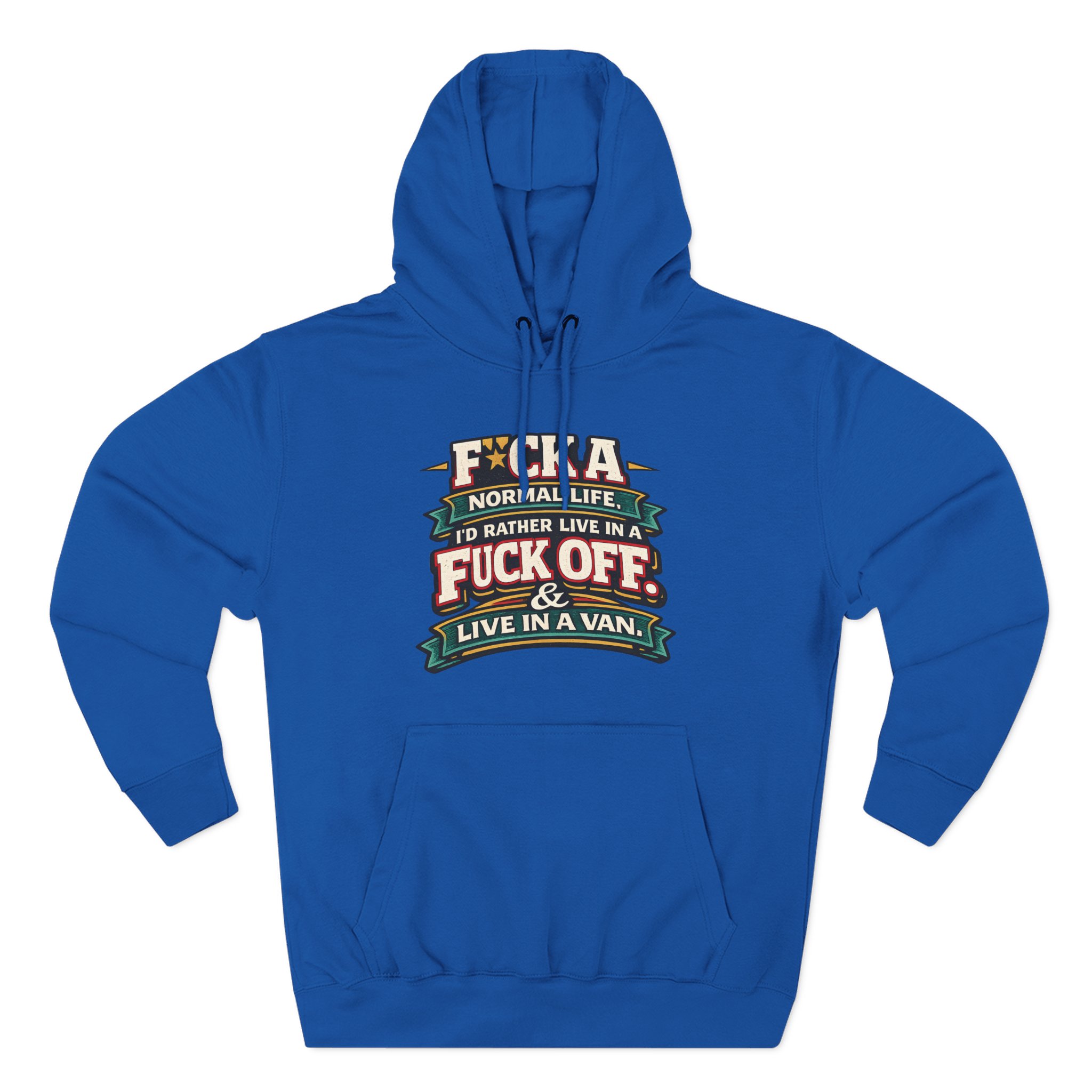 5528547467763825781_2048.jpeg Three-Panel Fleece Hoodie - "Fuck A Normal Life" Design F**K-Line