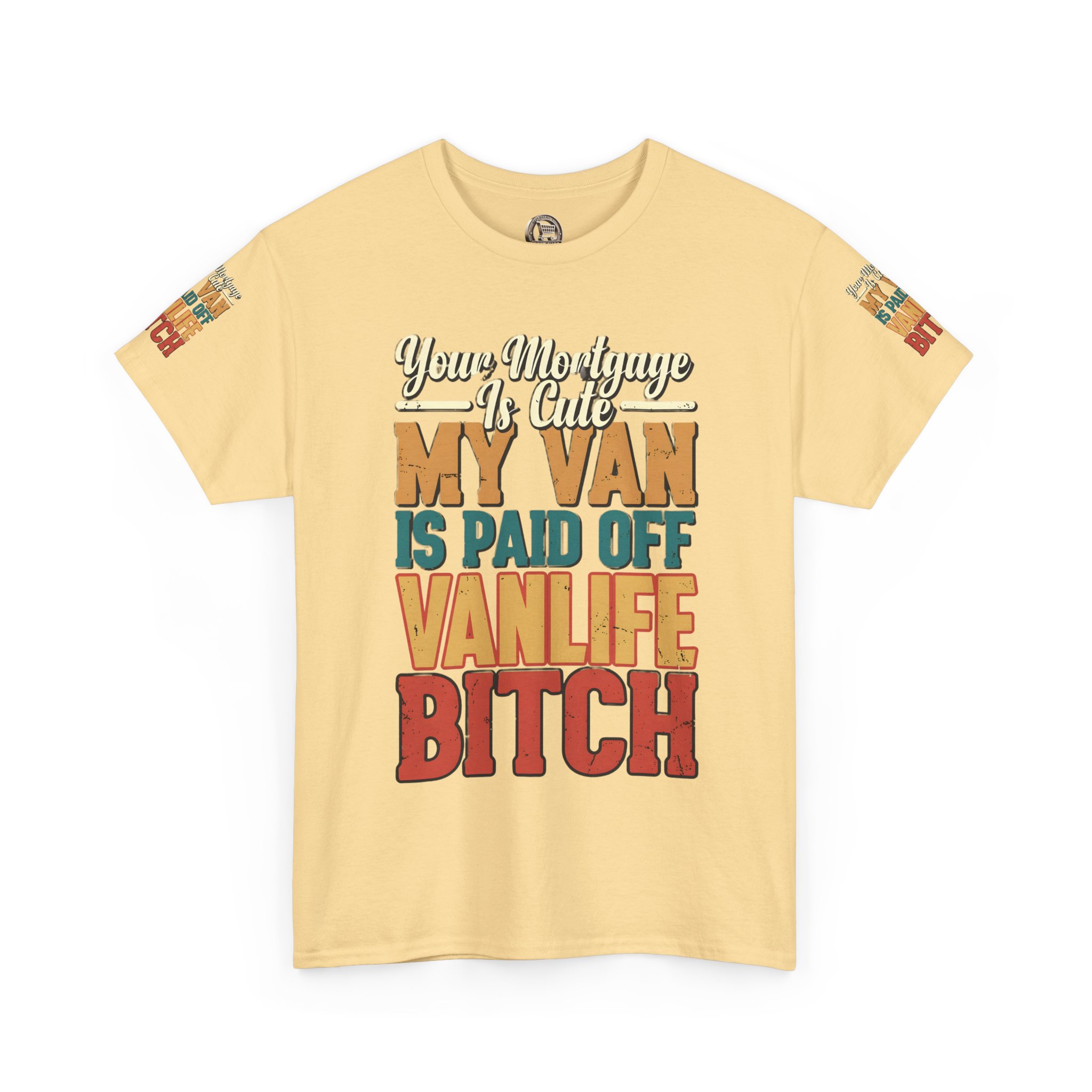Unisex Heavy Cotton Tee — "Your Mortgage Is Cute" Design F**K-Line